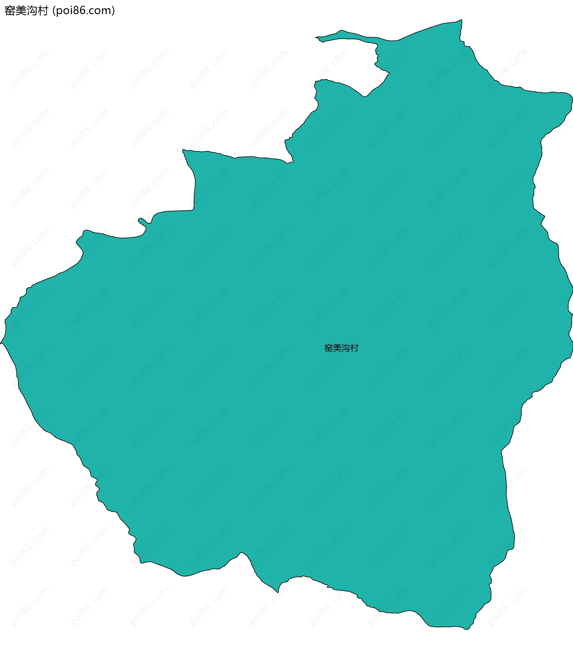 窑美沟村边界地图