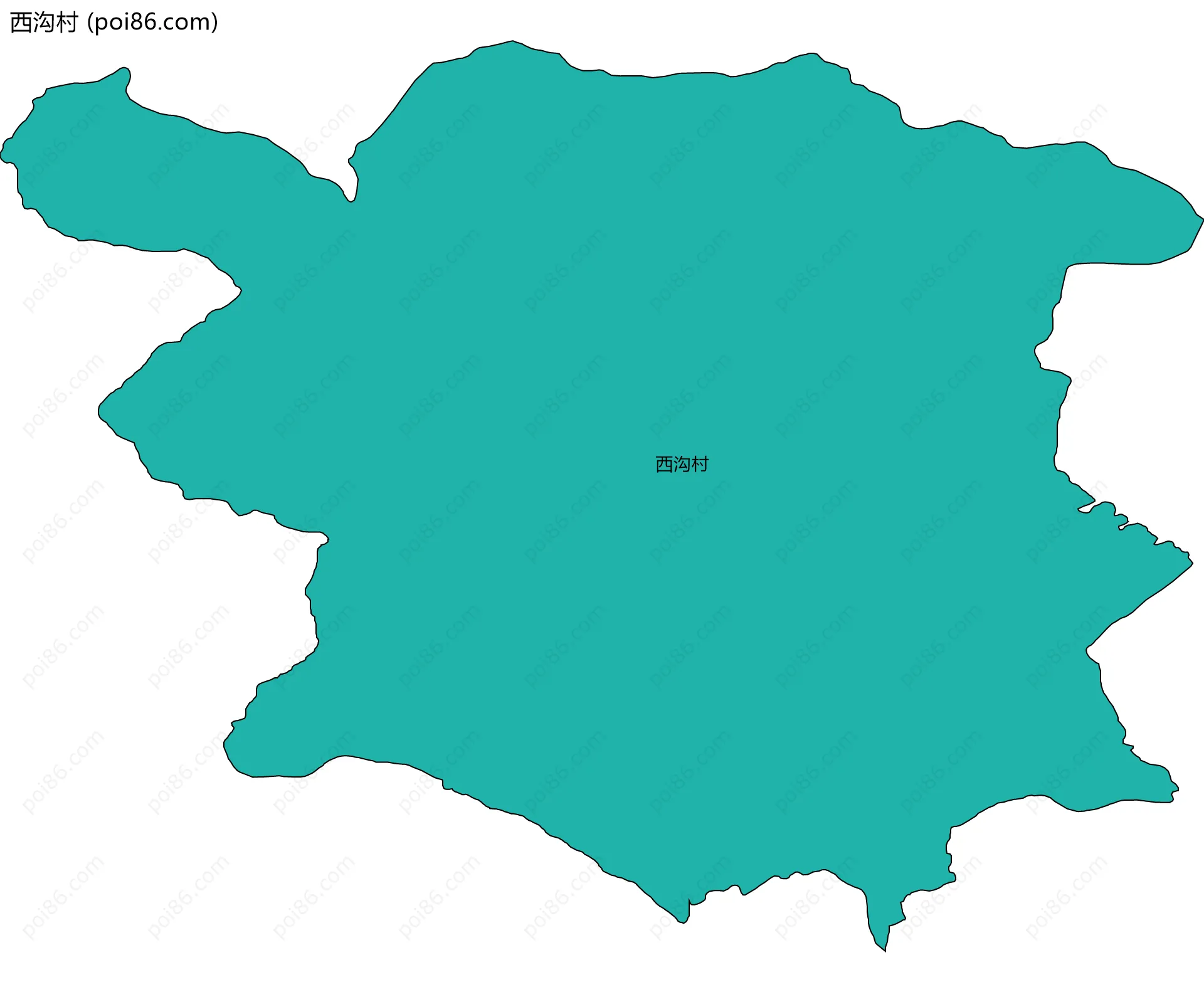 西沟村边界地图