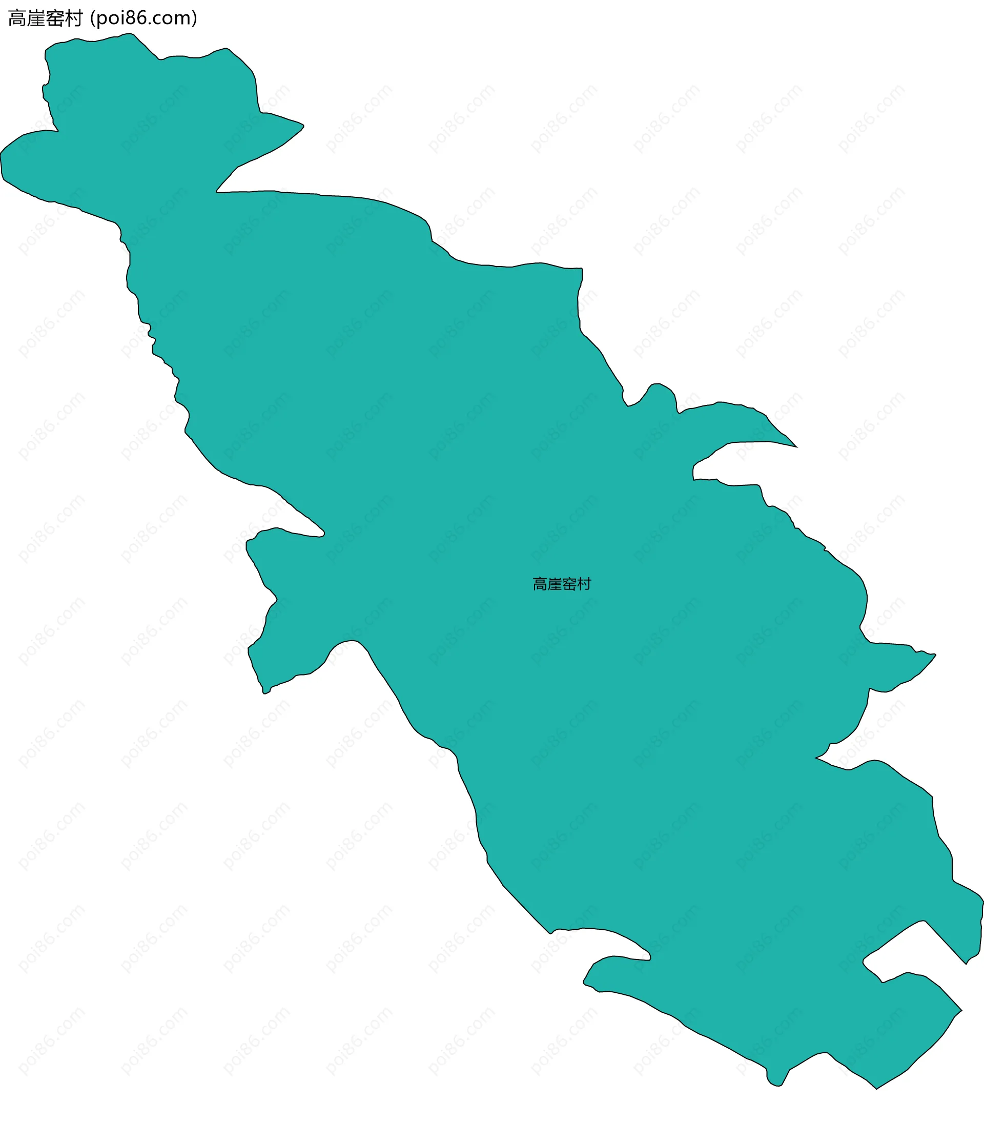 高崖窑村边界地图