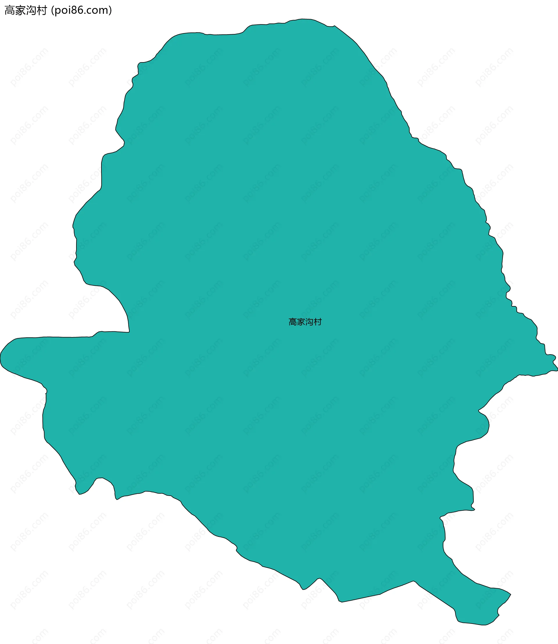 高家沟村边界地图