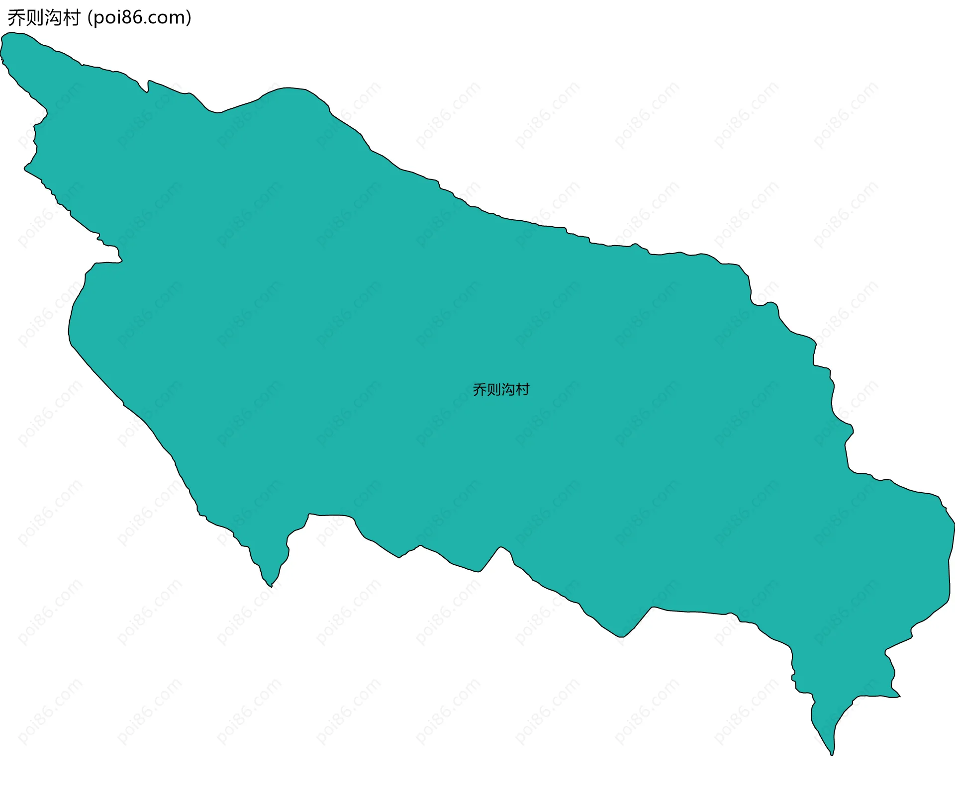 乔则沟村边界地图