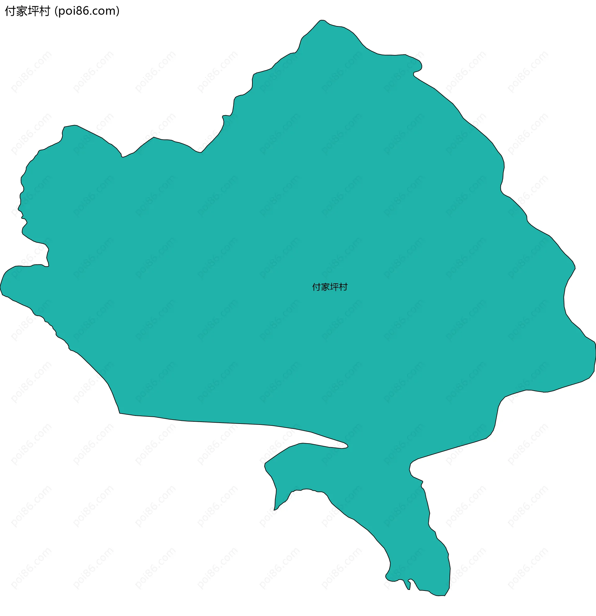 付家坪村边界地图