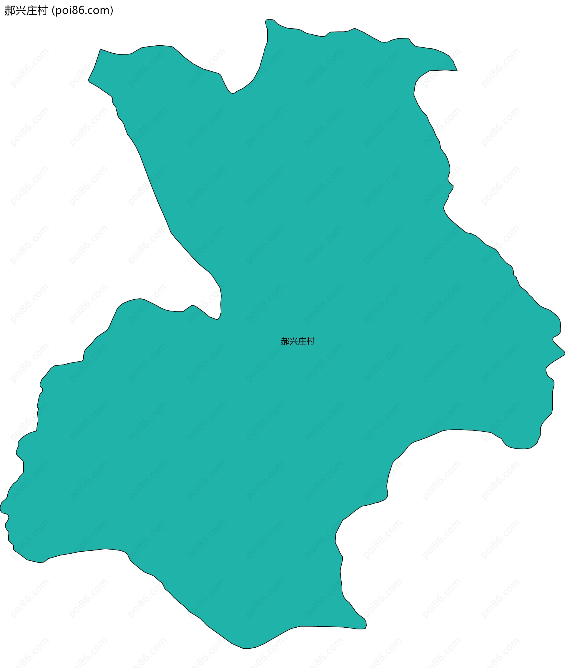 郝兴庄村边界地图