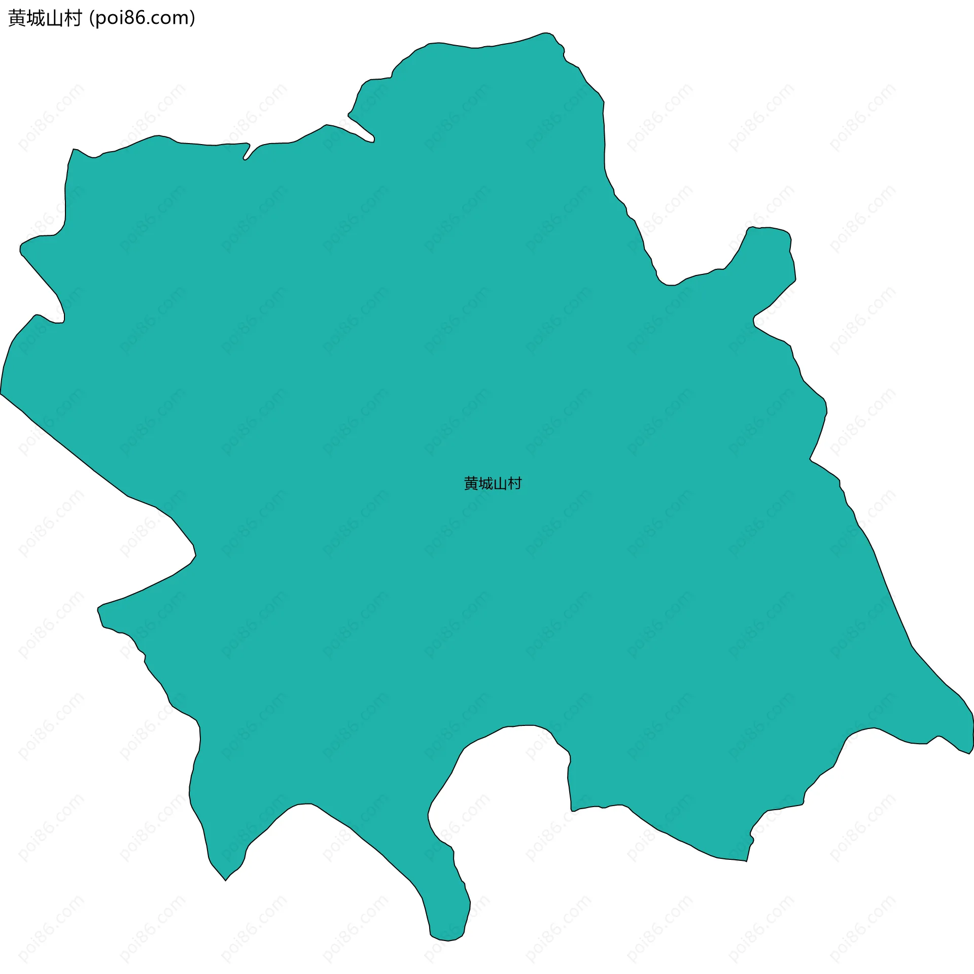 黄城山村边界地图