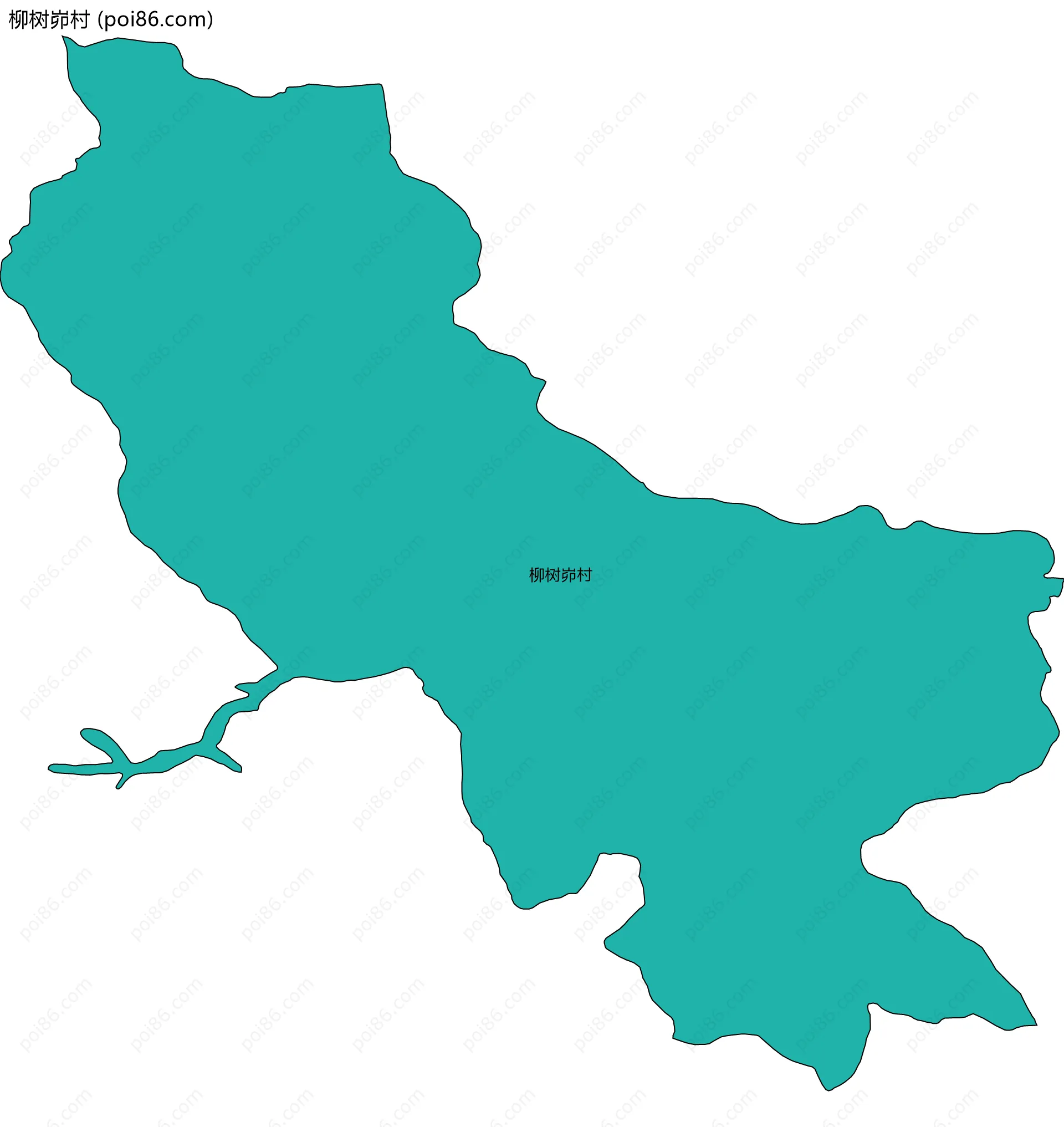 柳树峁村边界地图