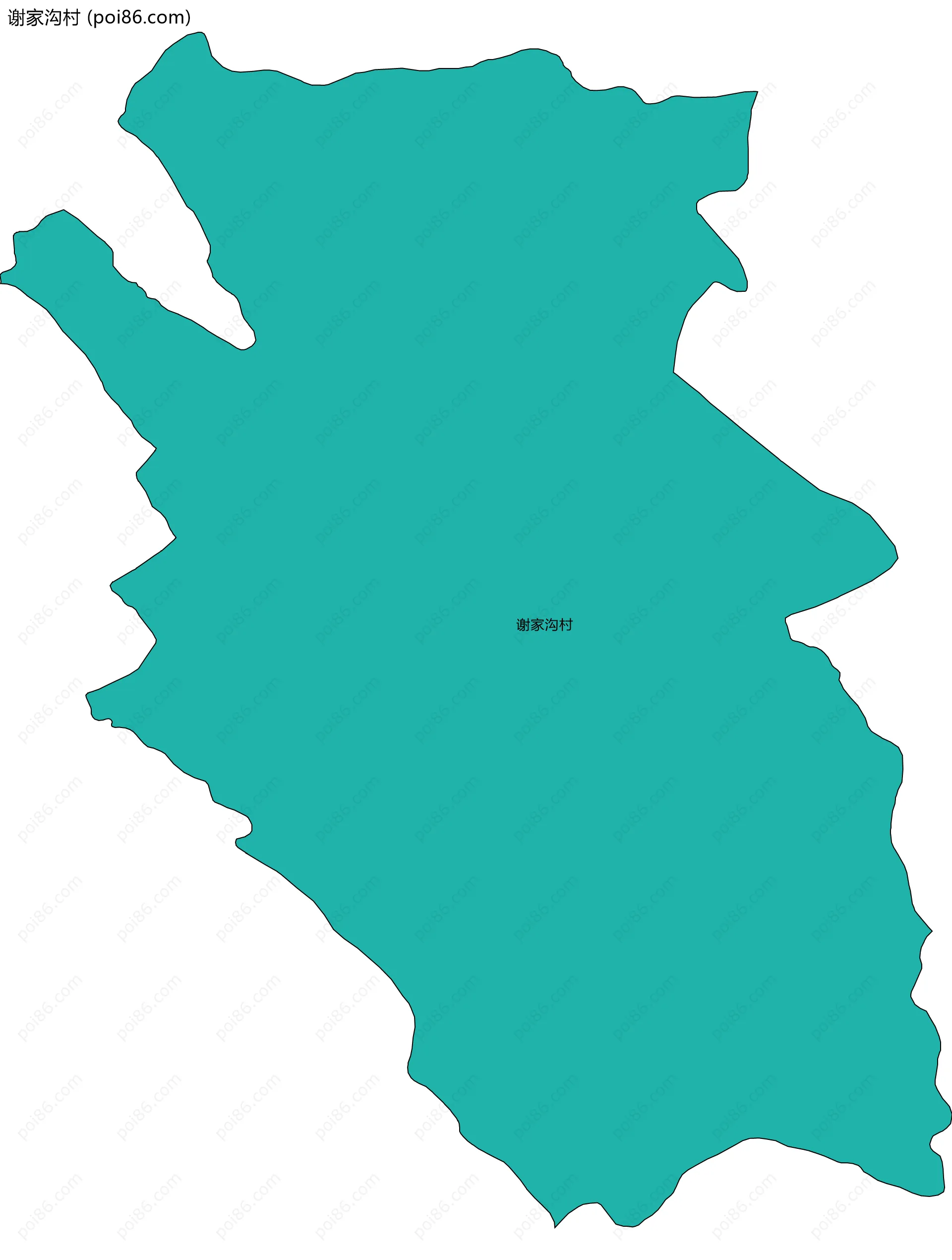 谢家沟村边界地图