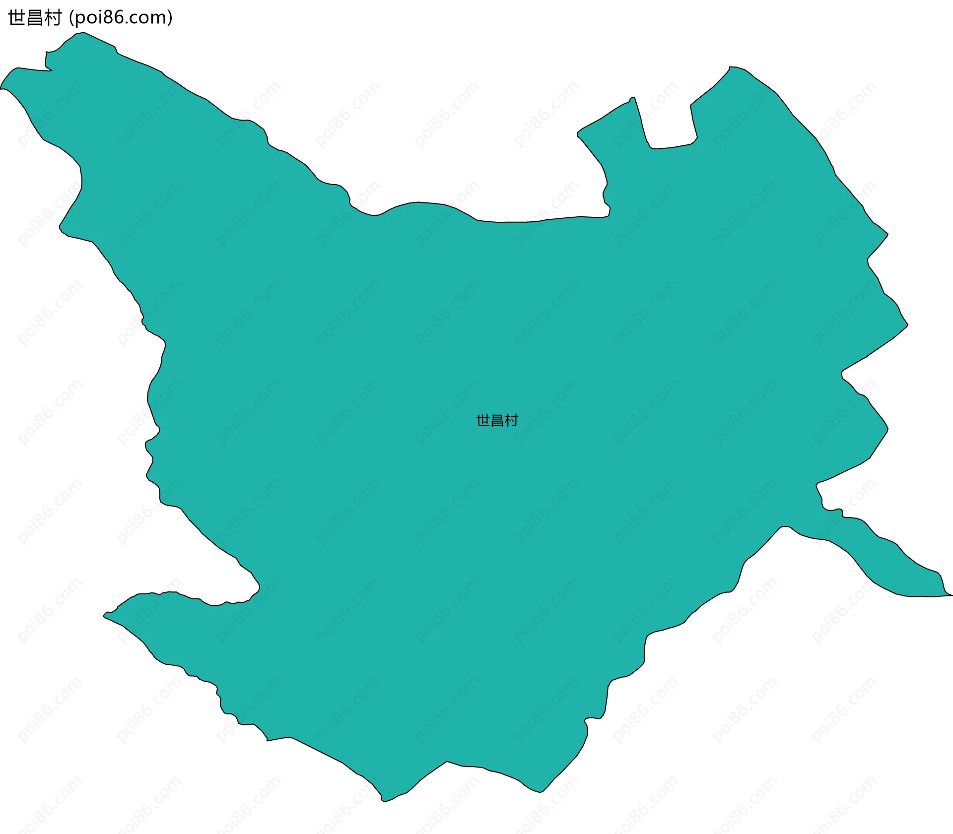 世昌村边界地图