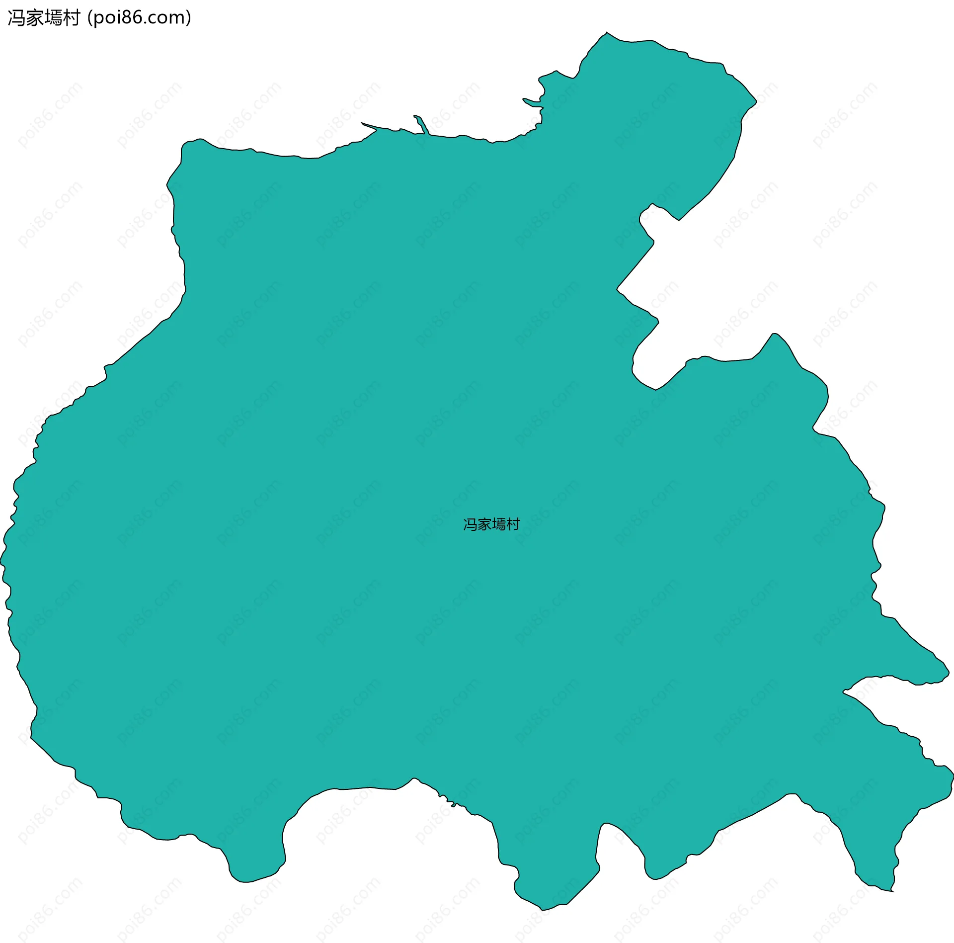 冯家墕村边界地图