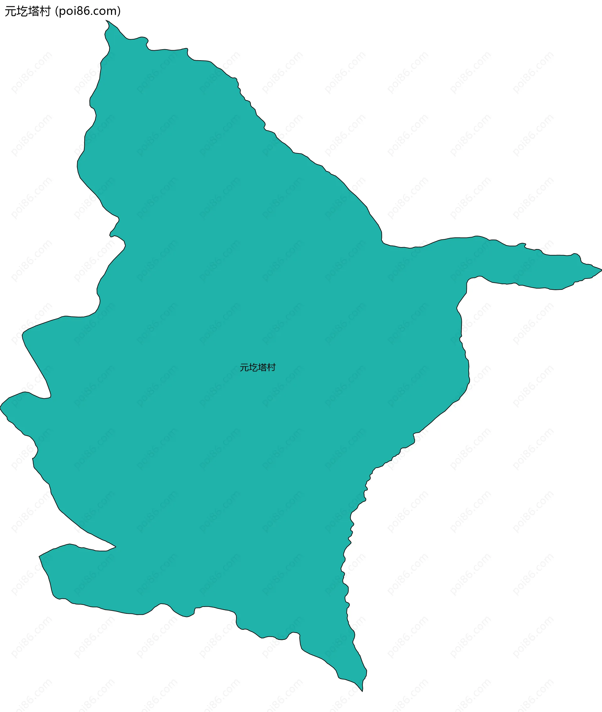 元圪塔村边界地图