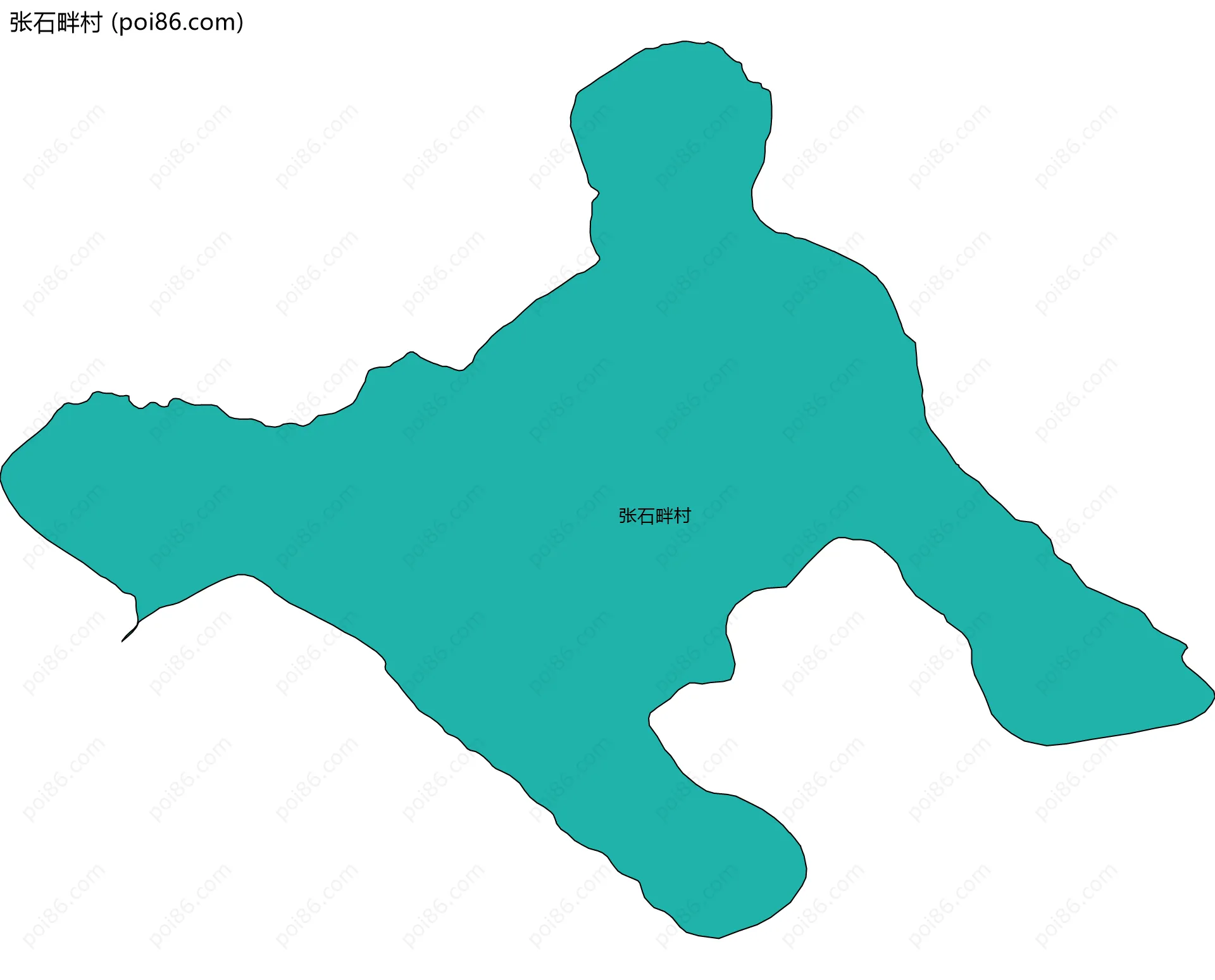 张石畔村边界地图