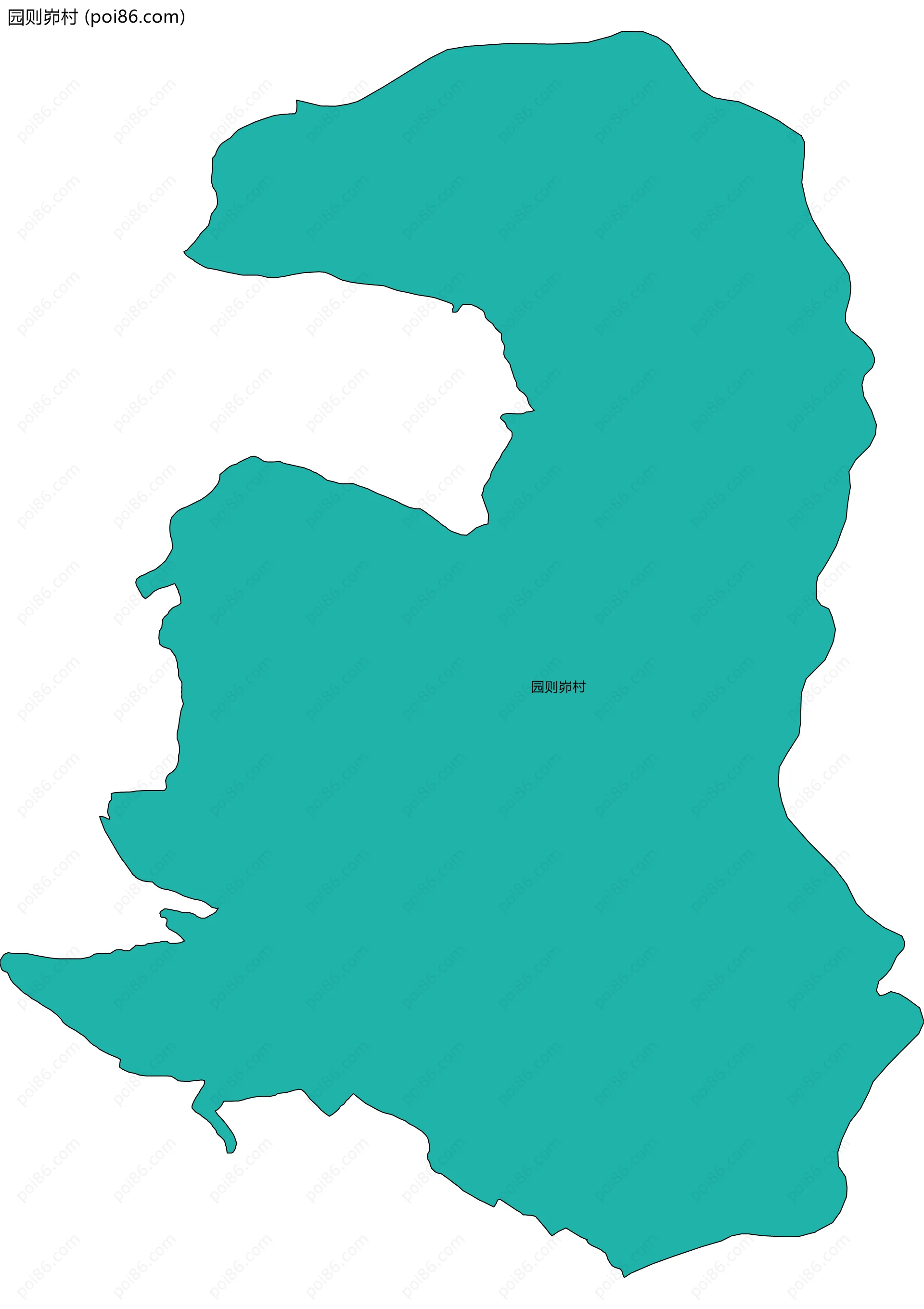 园则峁村边界地图