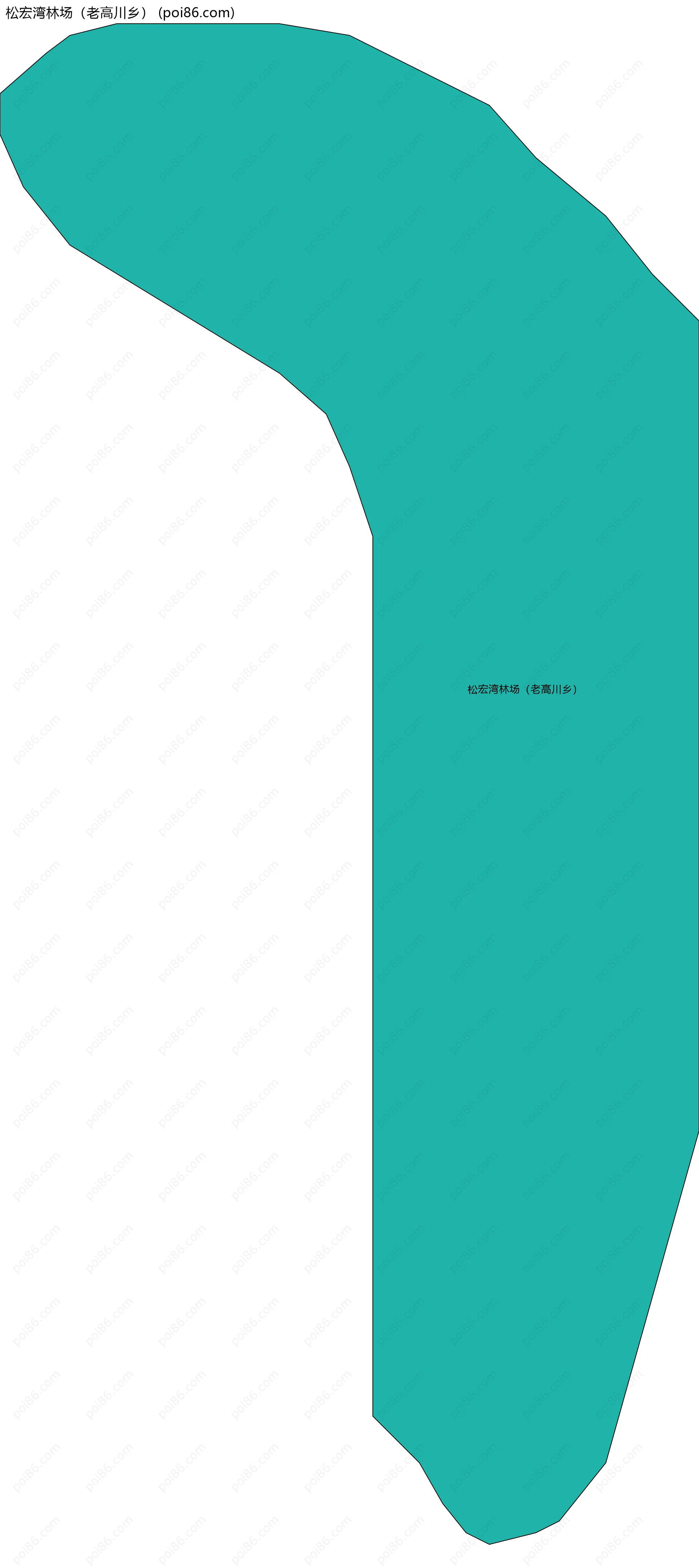 松宏湾林场（老高川乡）边界地图