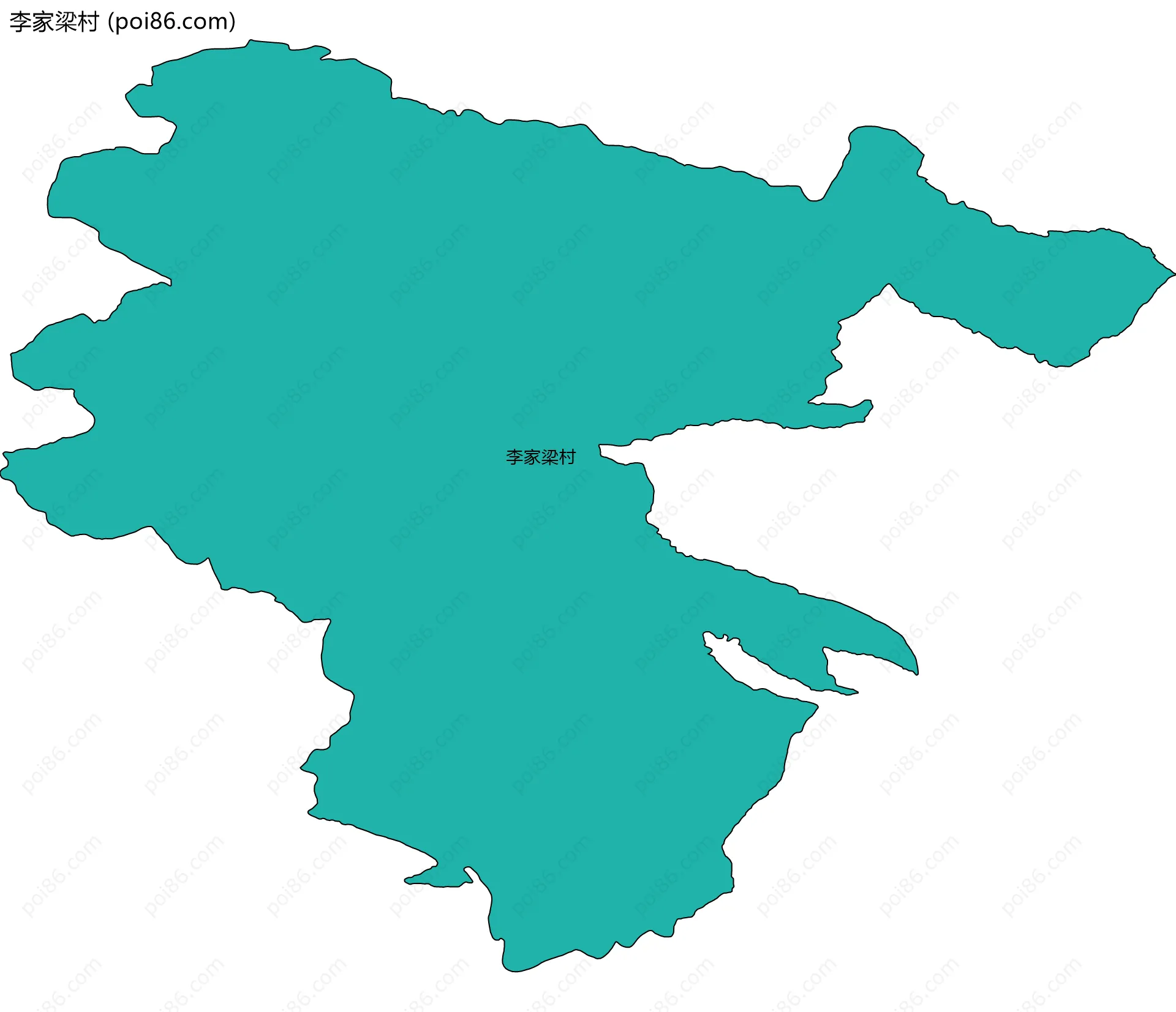 李家梁村边界地图
