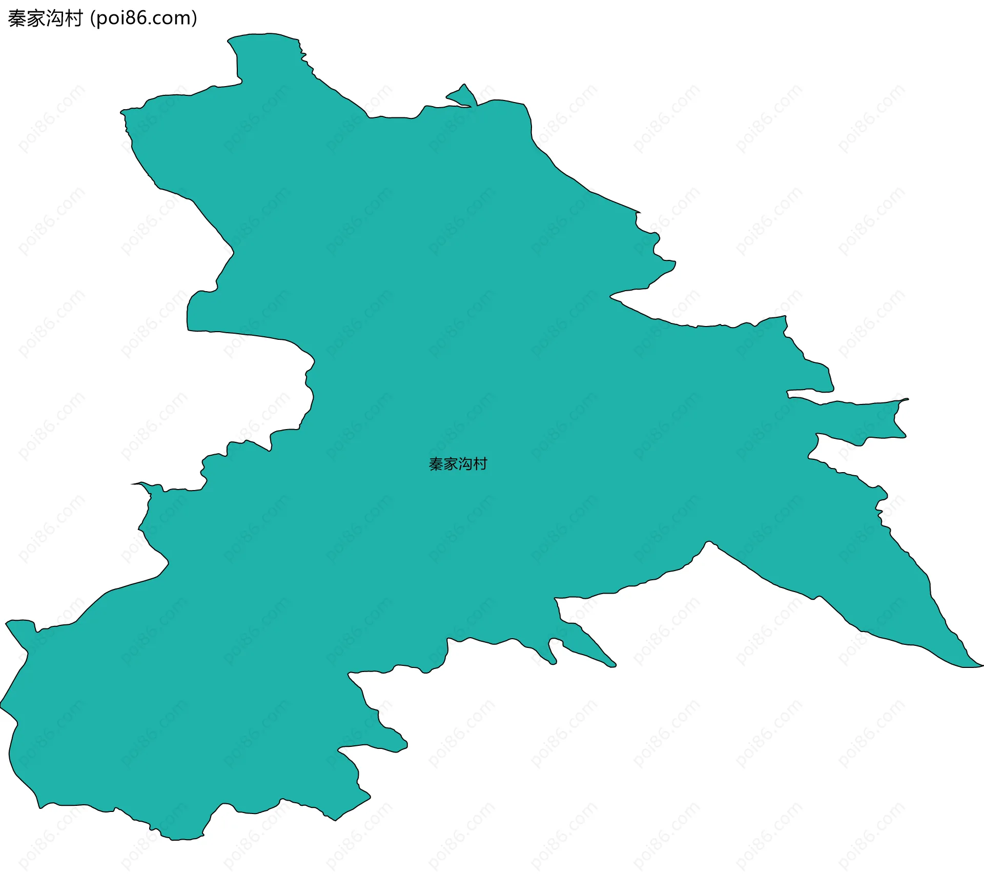 秦家沟村边界地图