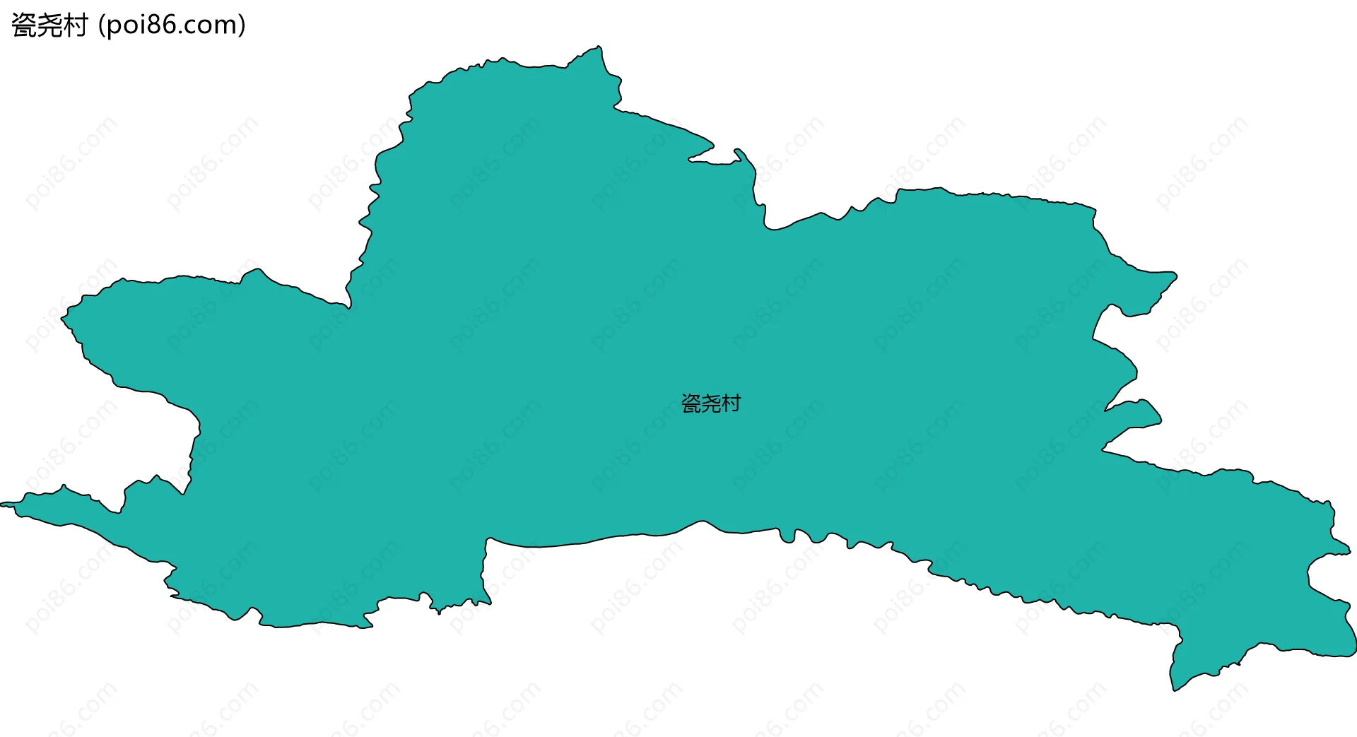 瓷尧村边界地图