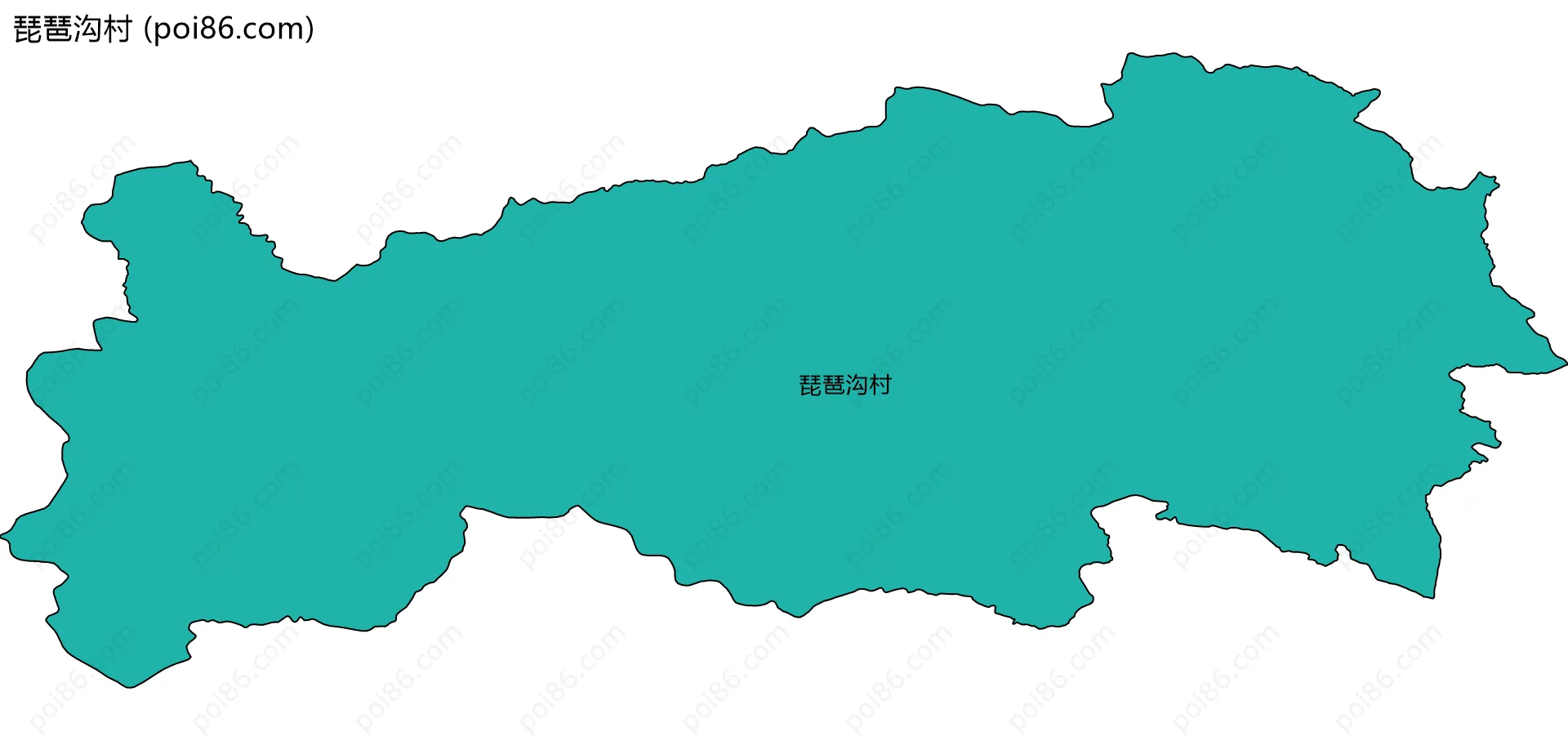 琵琶沟村边界地图