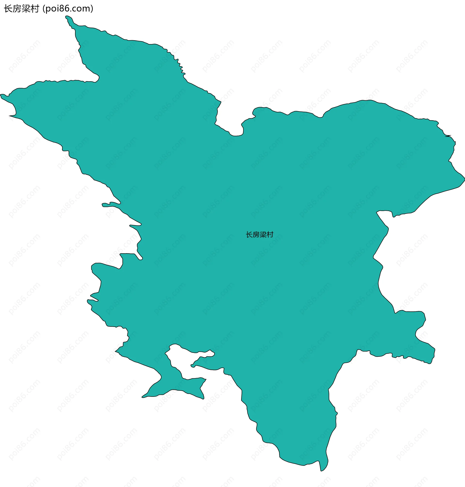 长房梁村边界地图