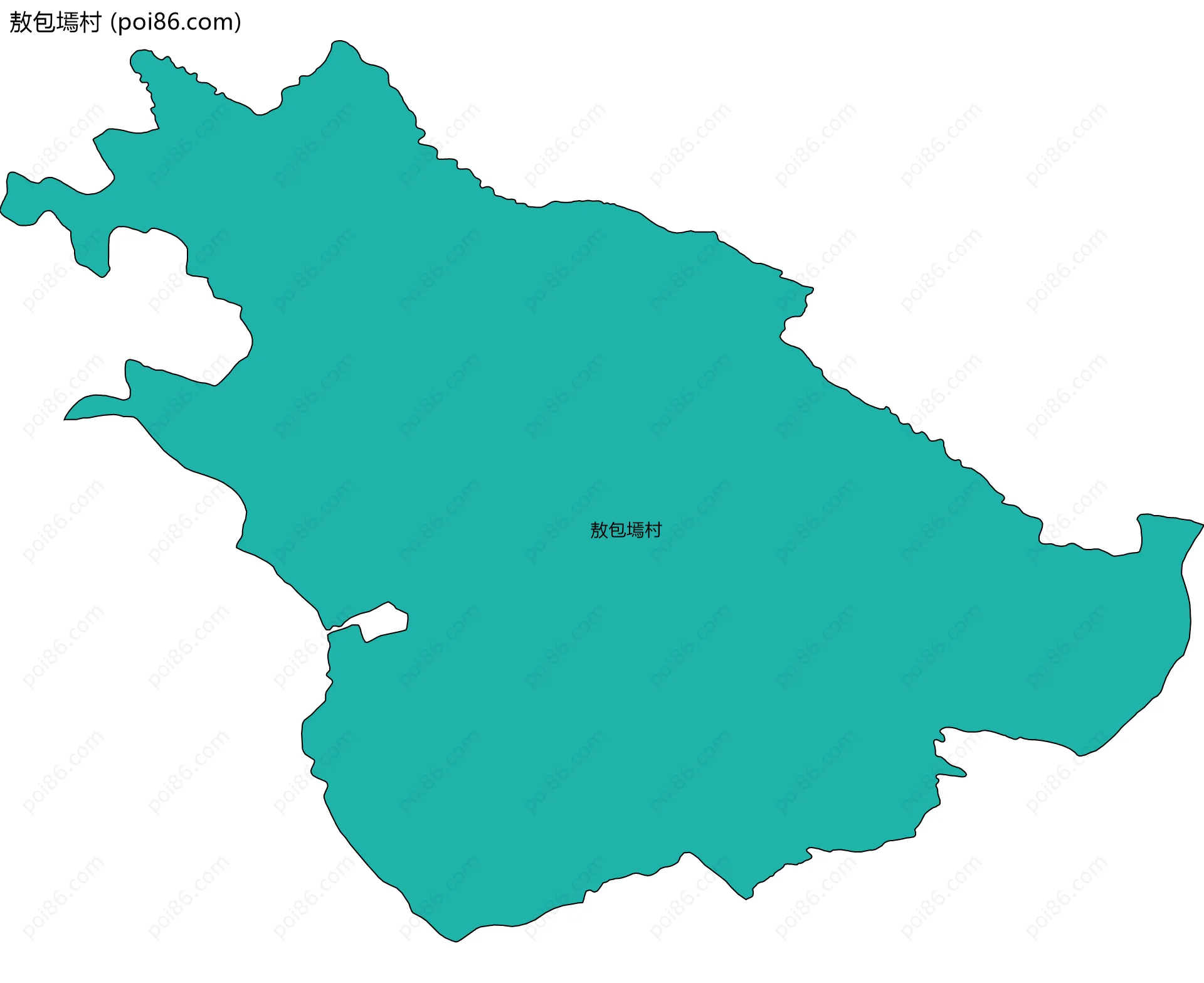 敖包墕村边界地图