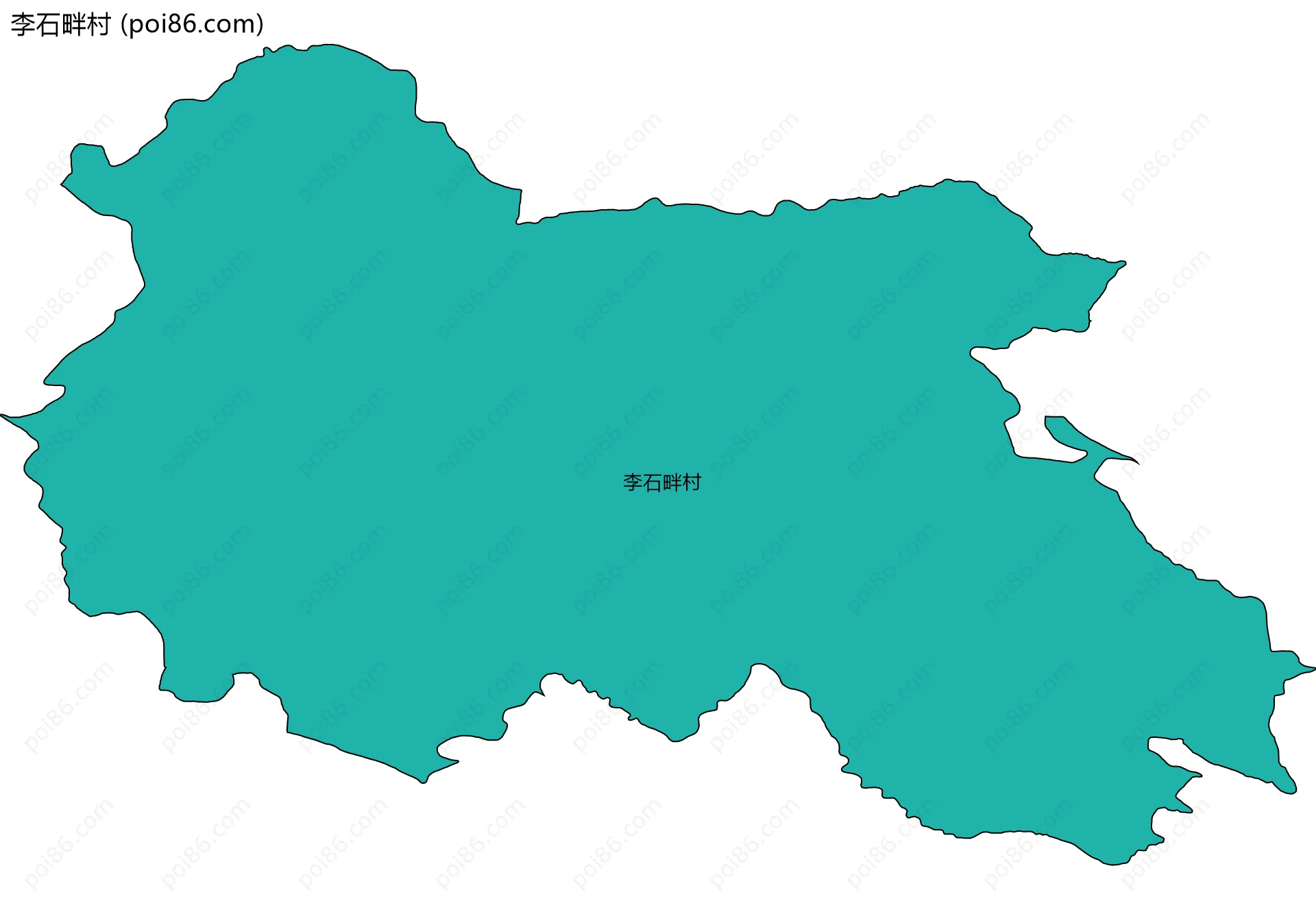 李石畔村边界地图