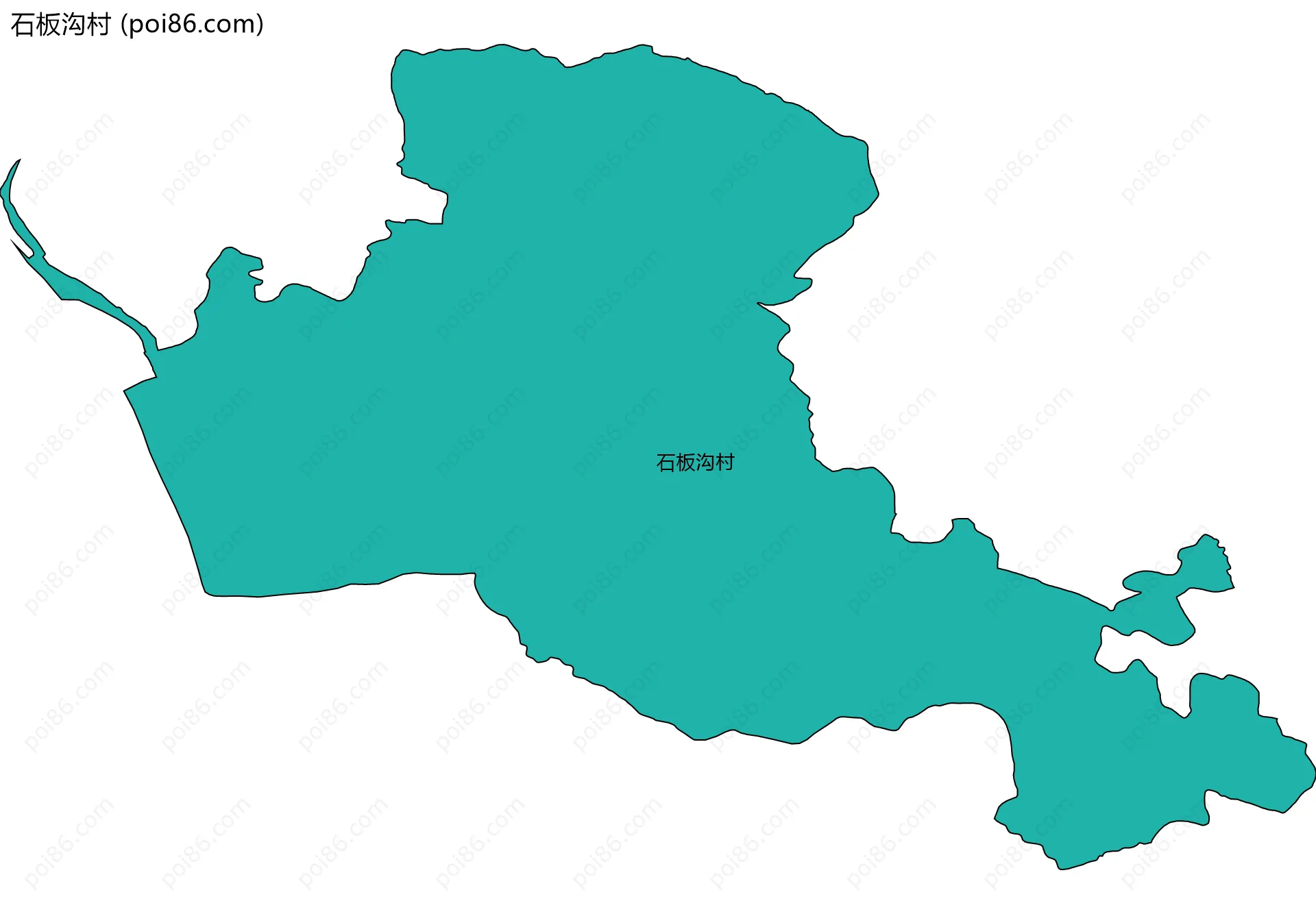 石板沟村边界地图