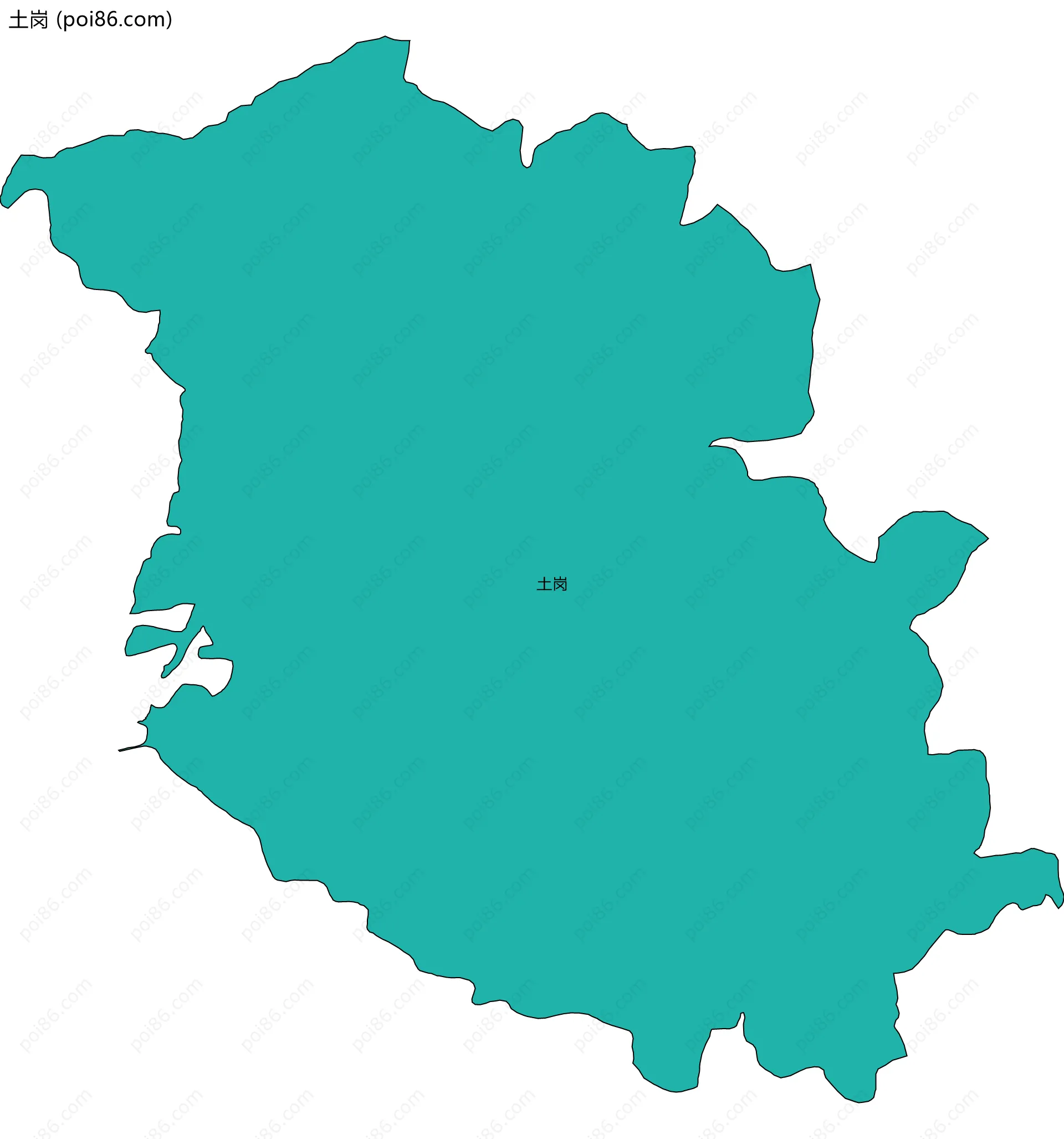 土岗边界地图