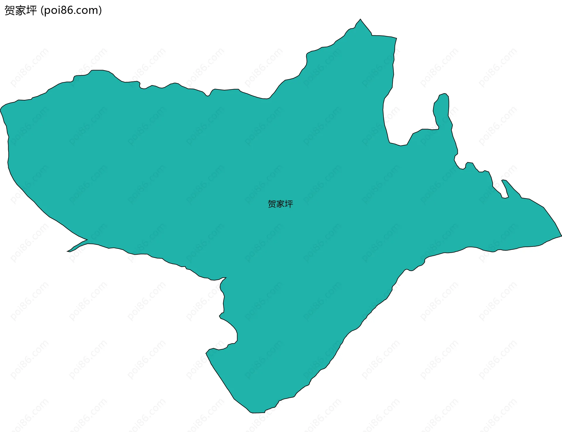 贺家坪边界地图