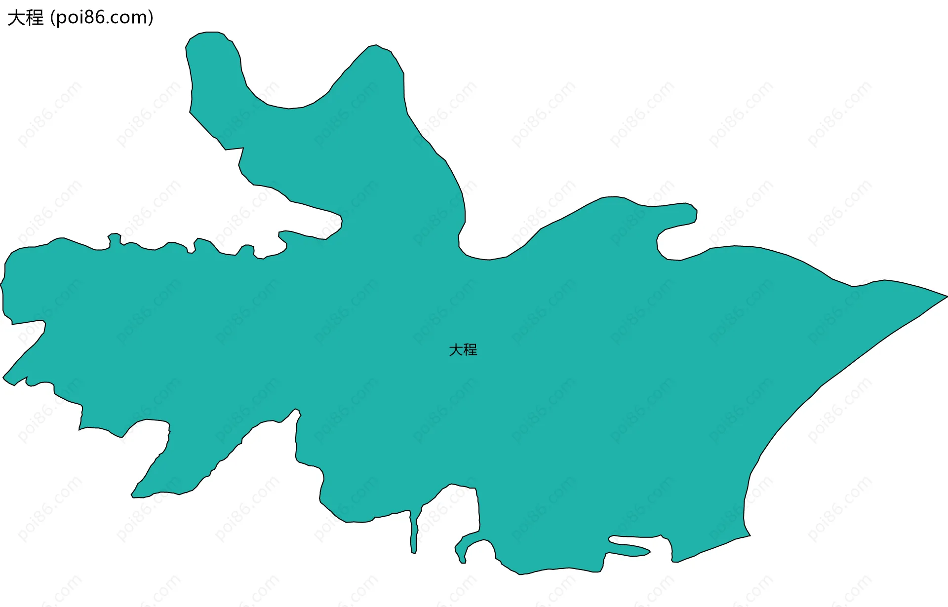 大程边界地图
