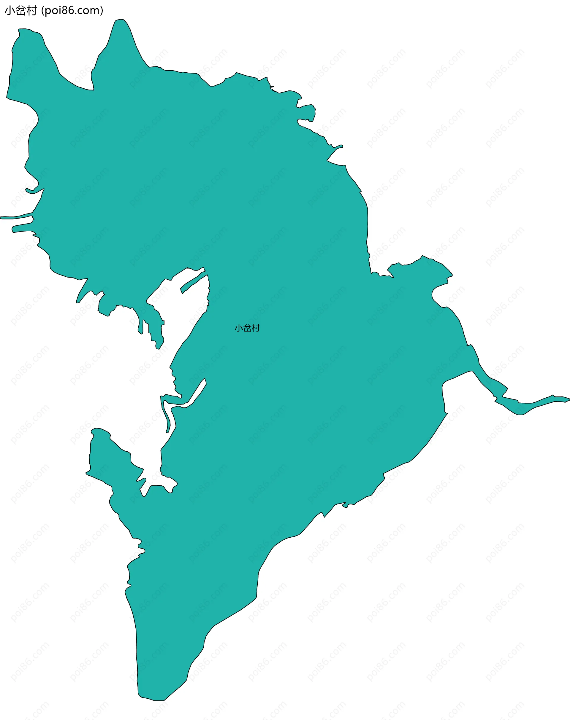 小岔村边界地图