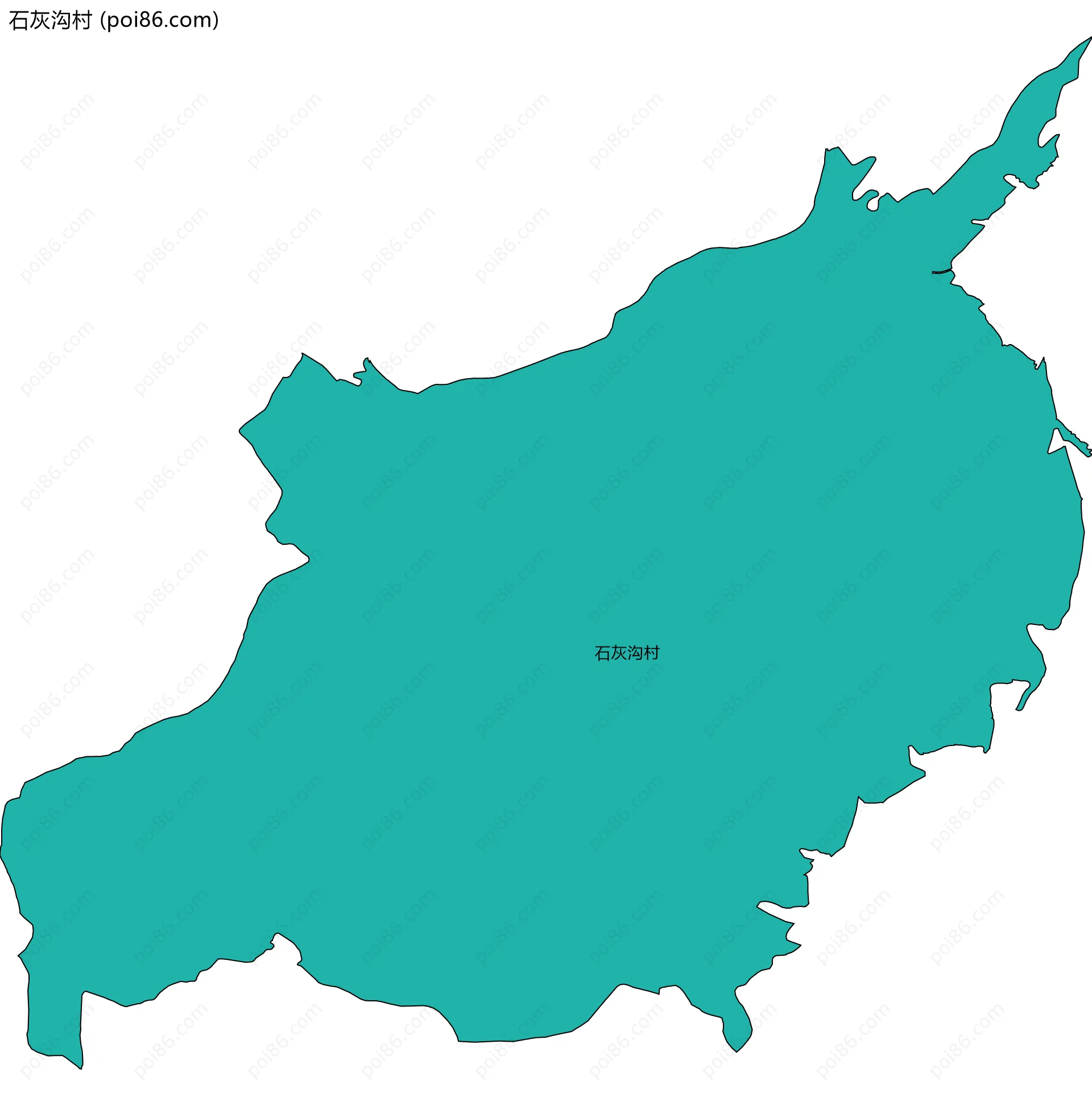 石灰沟村边界地图