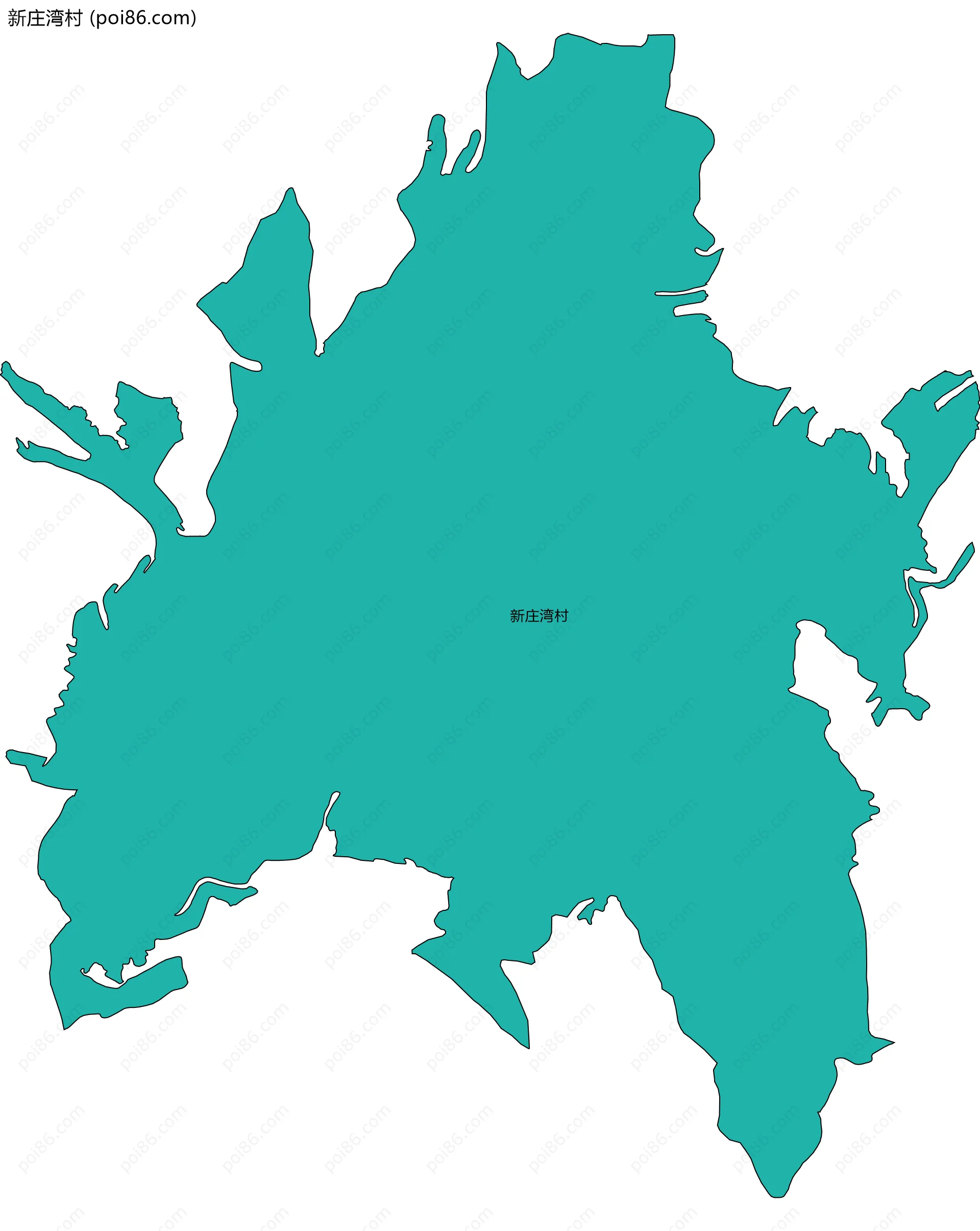 新庄湾村边界地图
