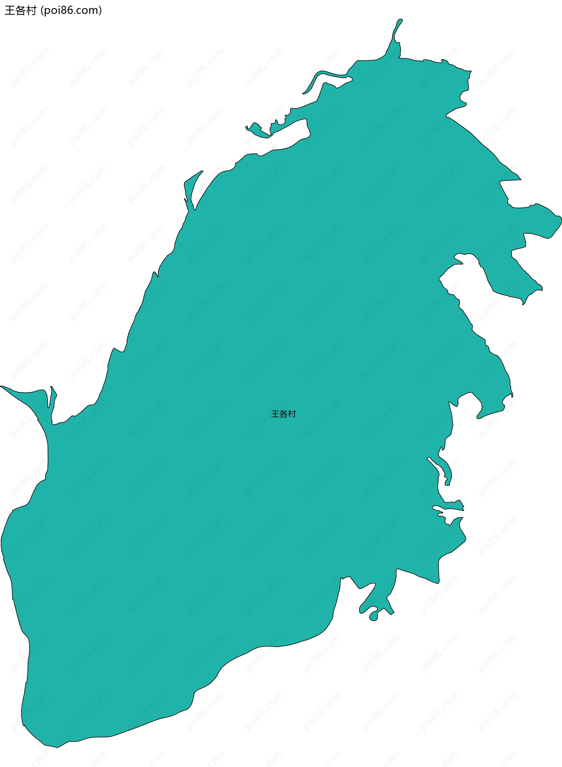 王各村边界地图