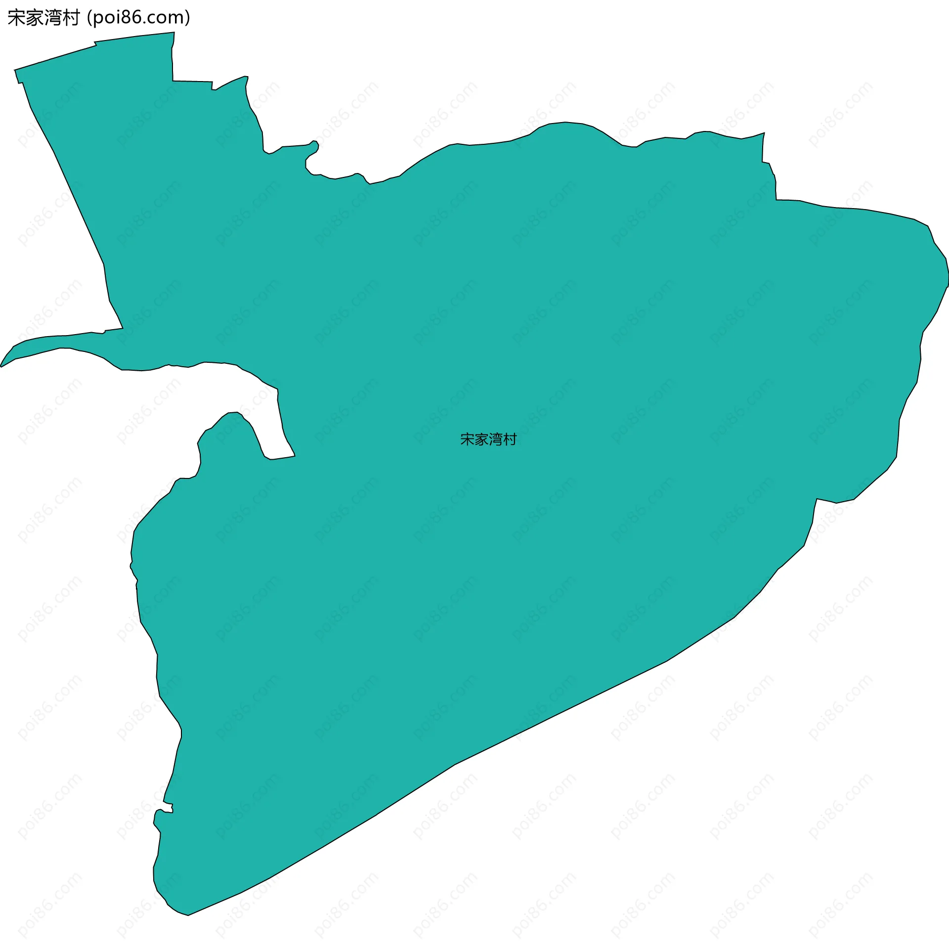 宋家湾村边界地图