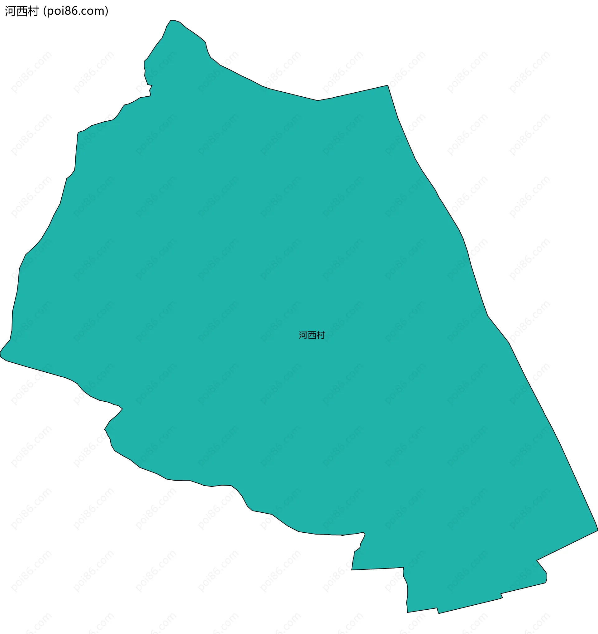 河西村边界地图