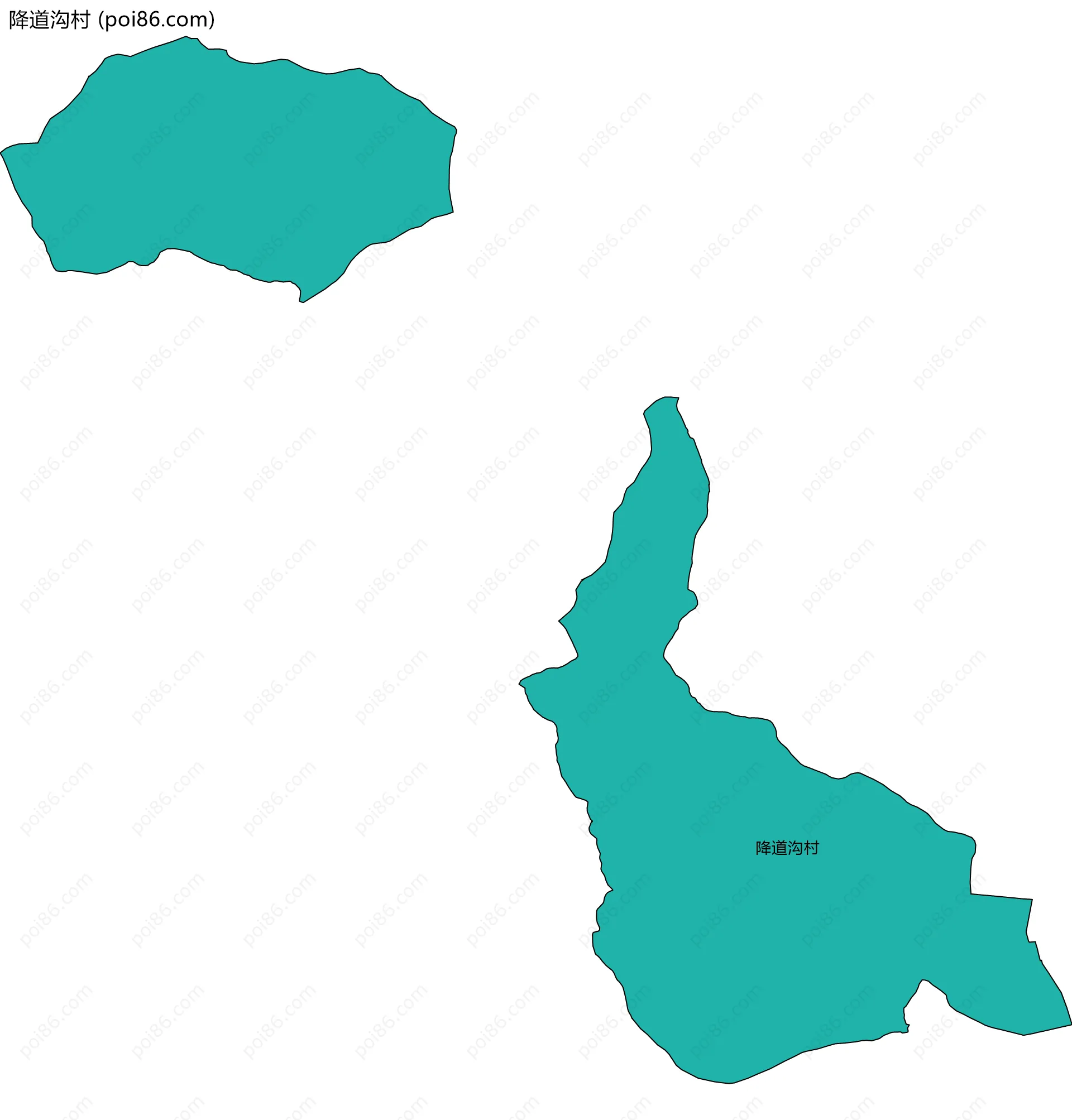 降道沟村边界地图