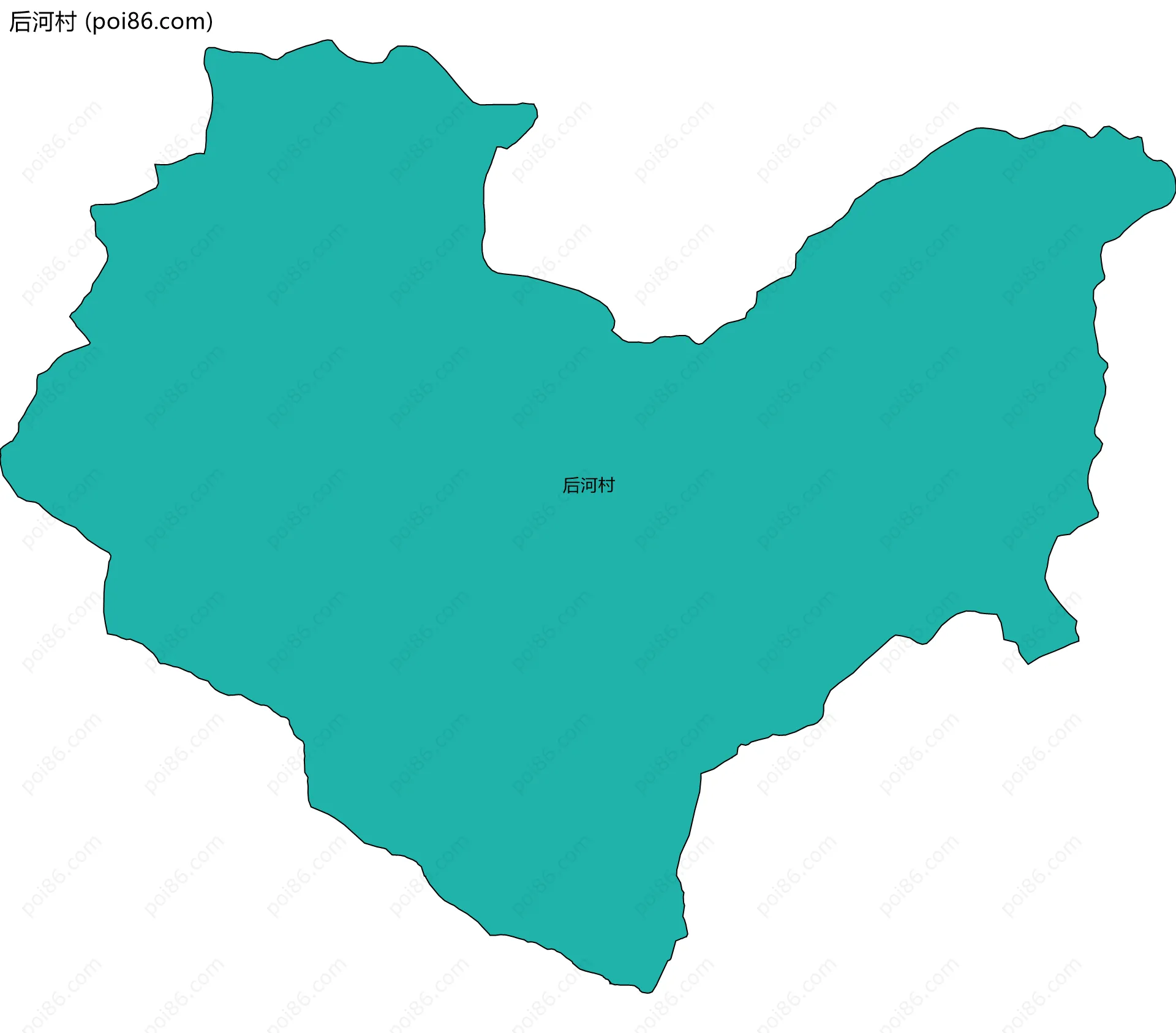 后河村边界地图