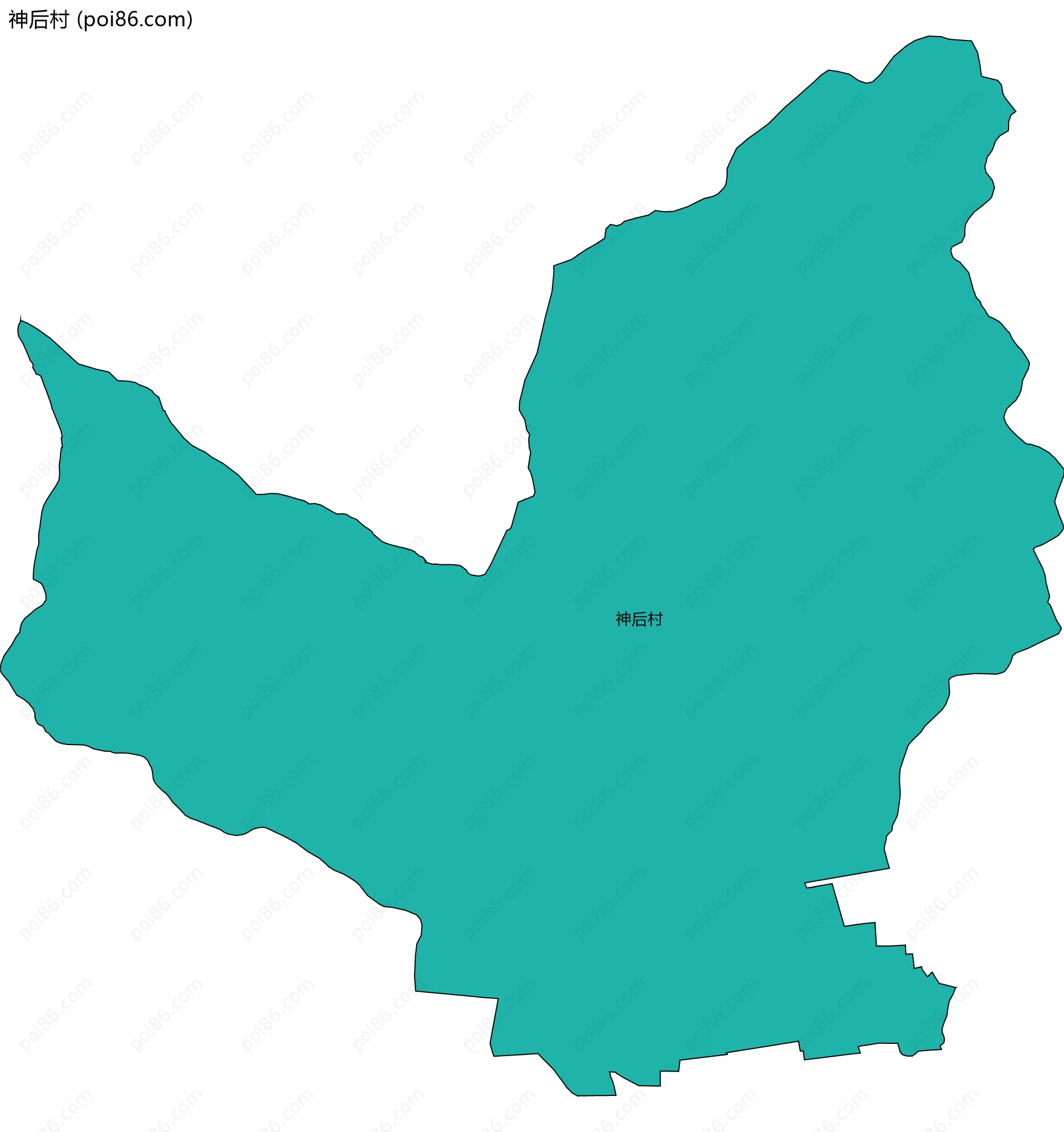 神后村边界地图