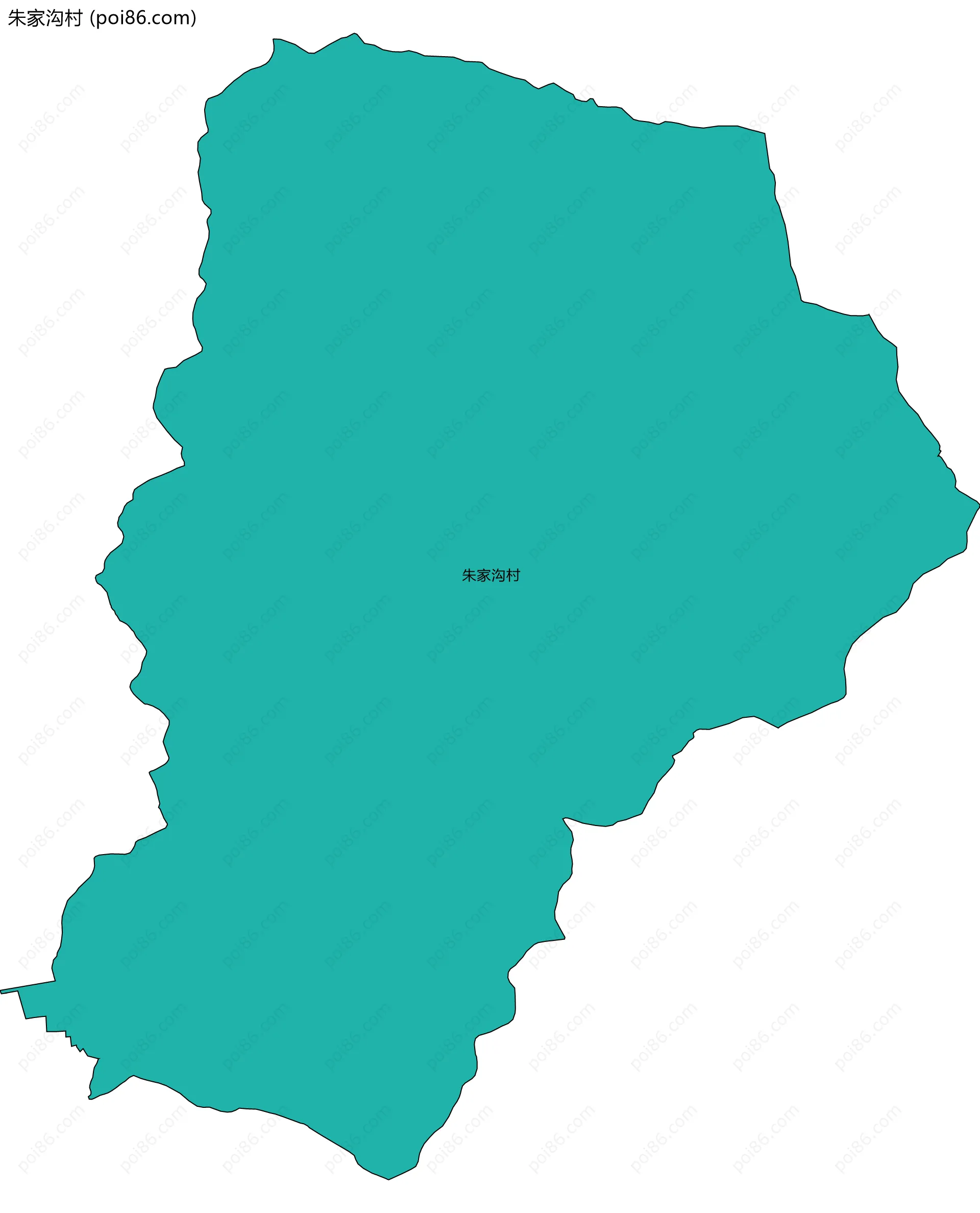 朱家沟村边界地图