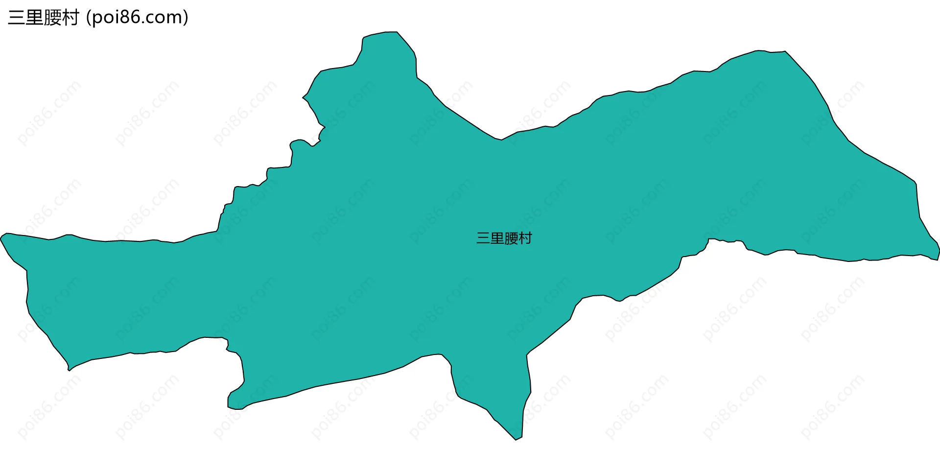 三里腰村边界地图