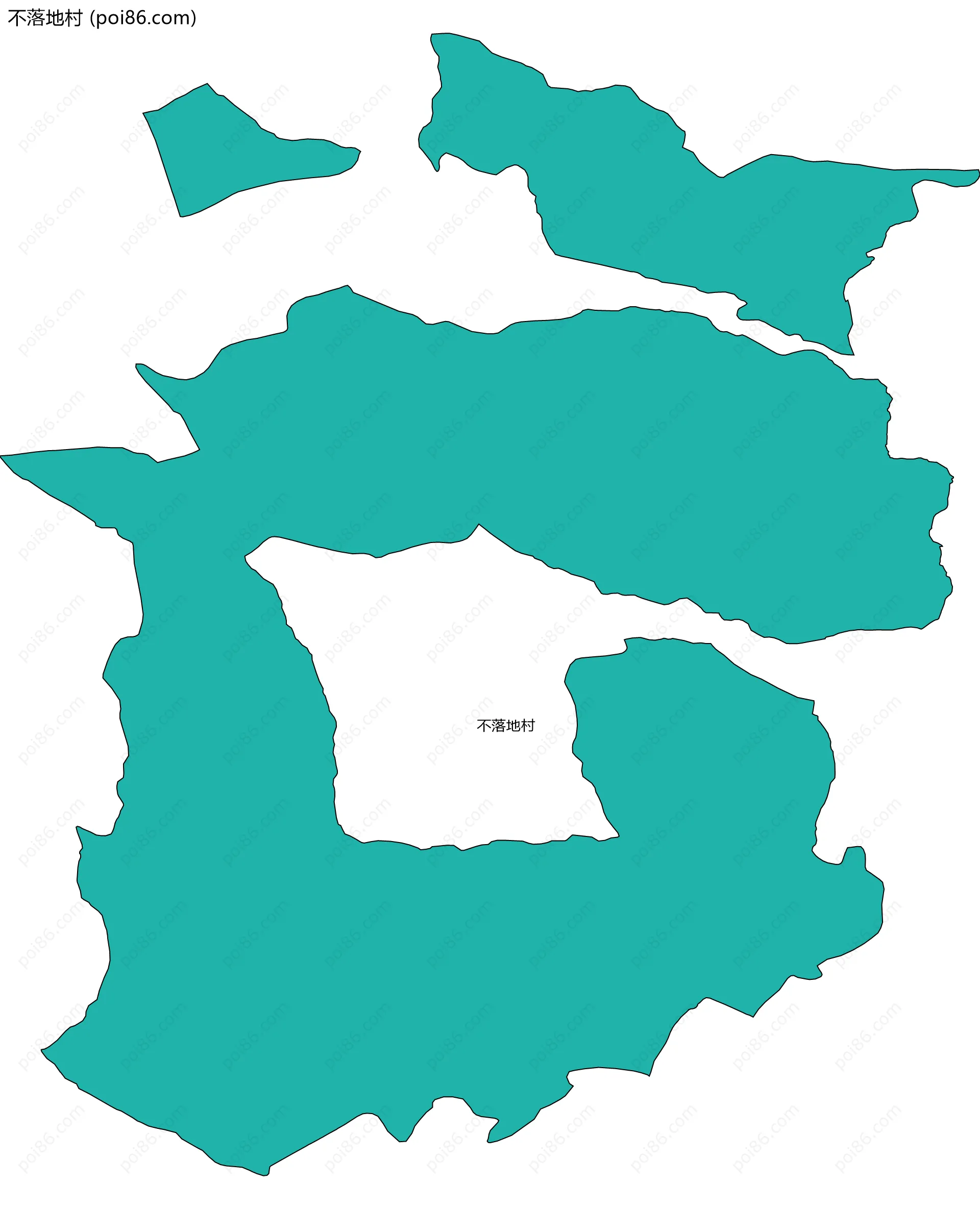 不落地村边界地图