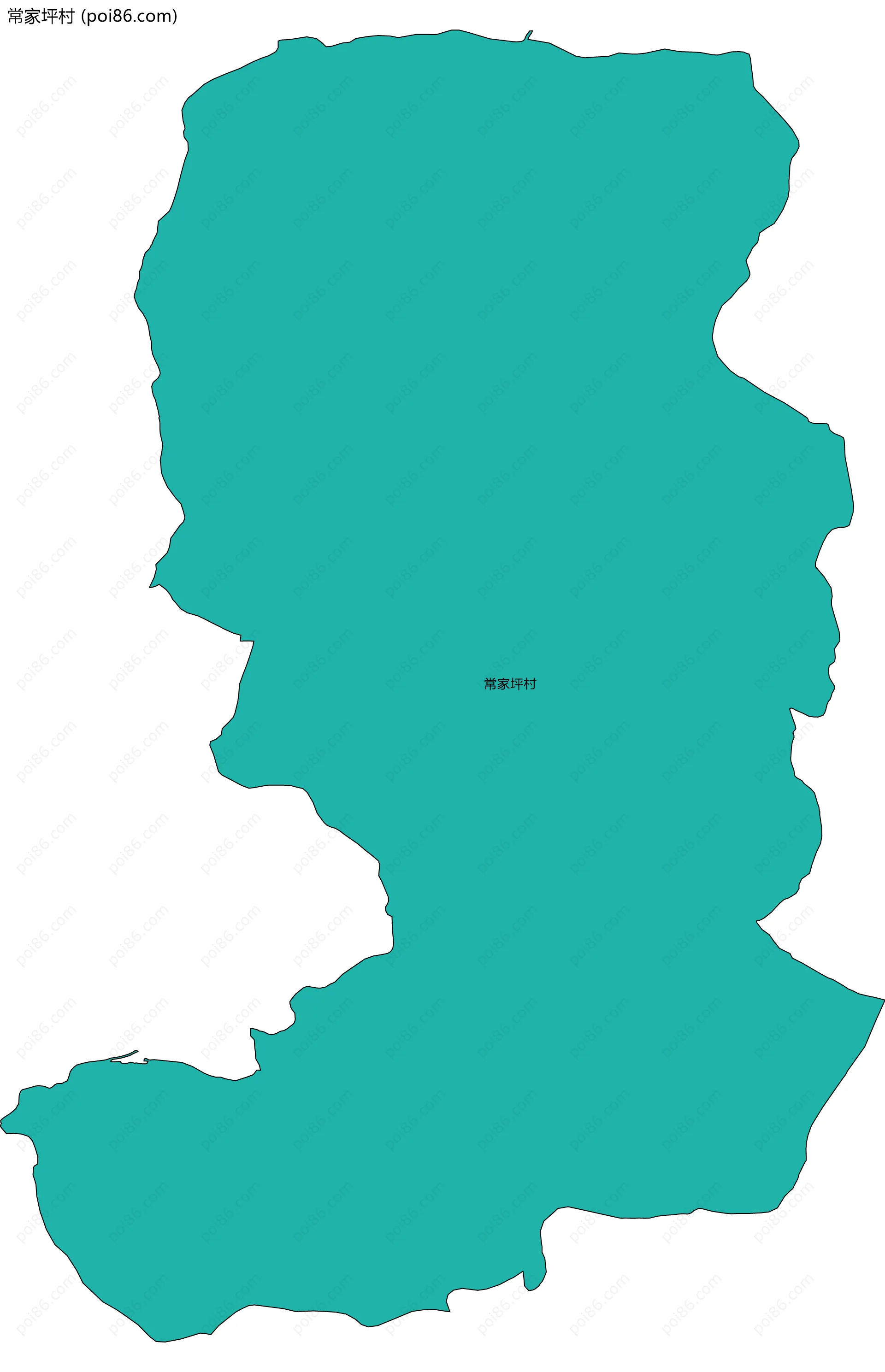 常家坪村边界地图