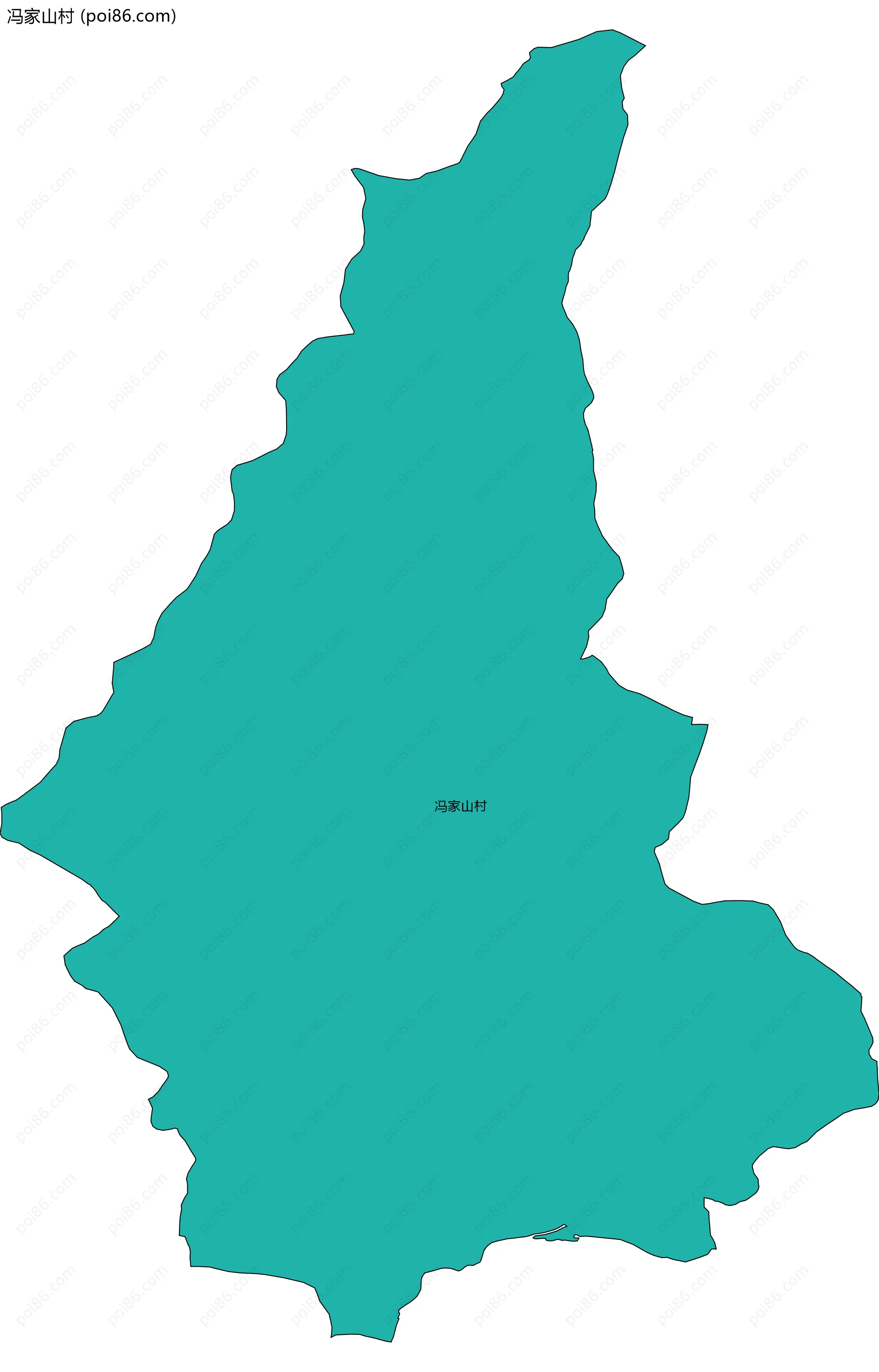 冯家山村边界地图