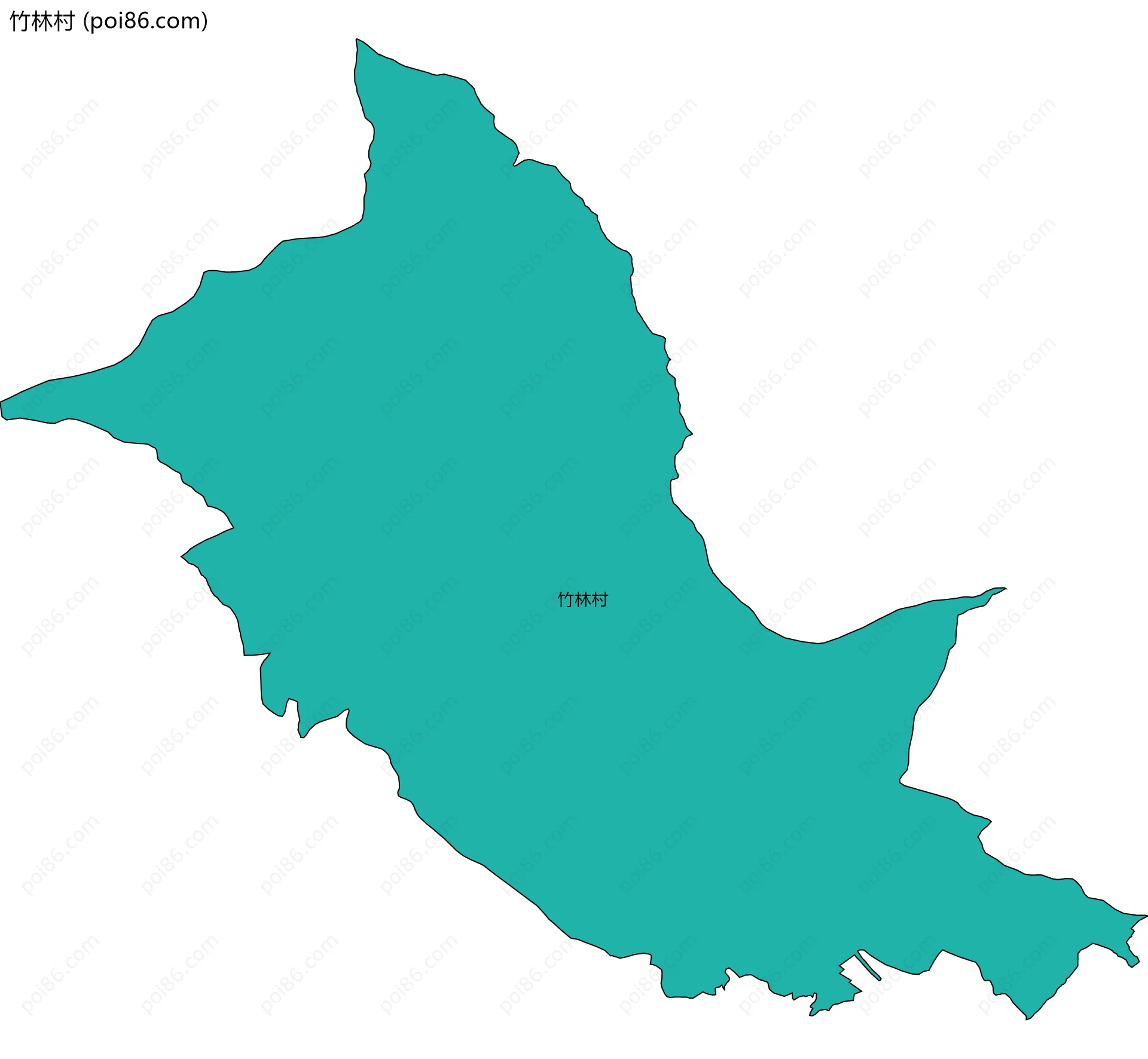 竹林村边界地图