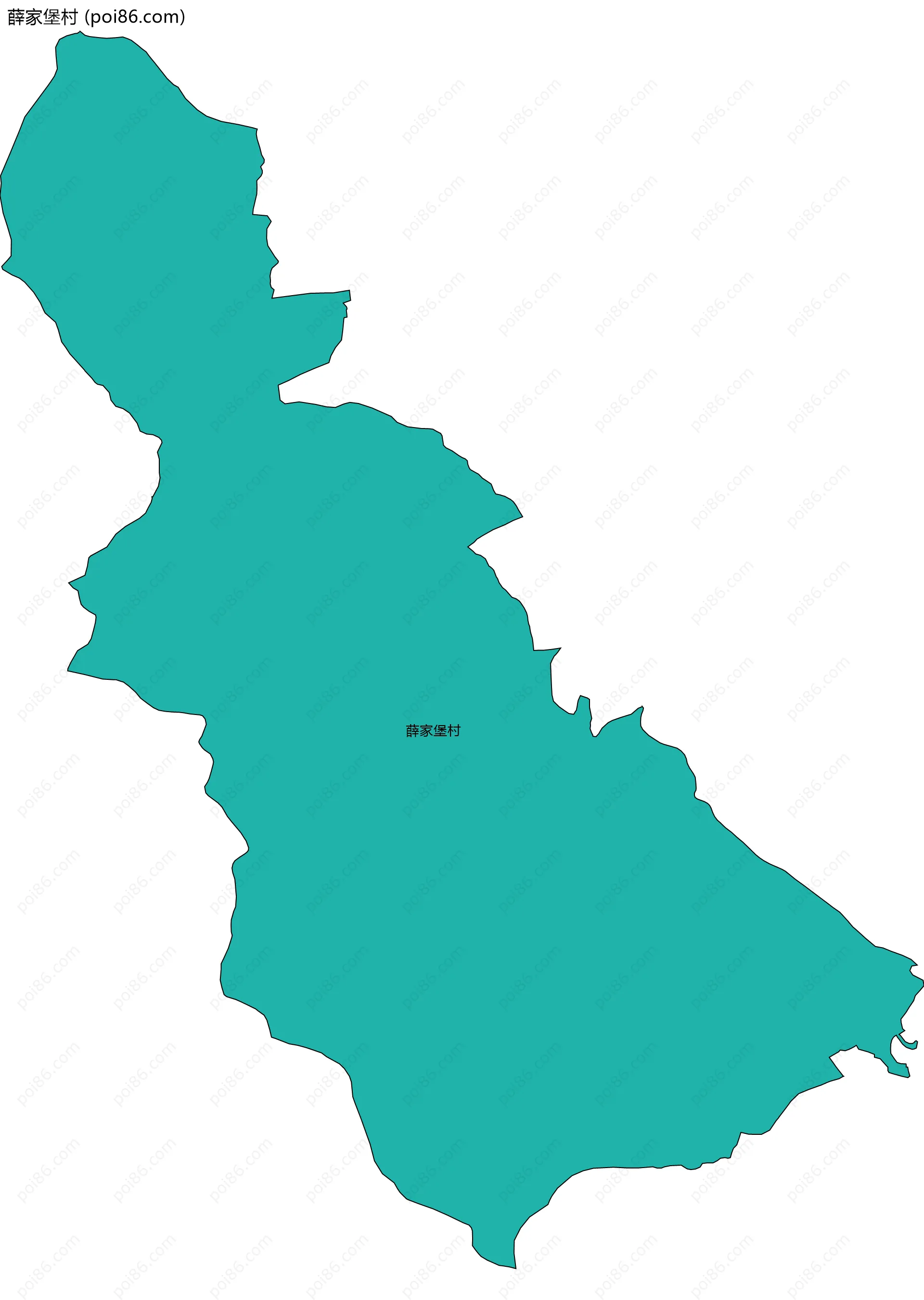 薛家堡村边界地图