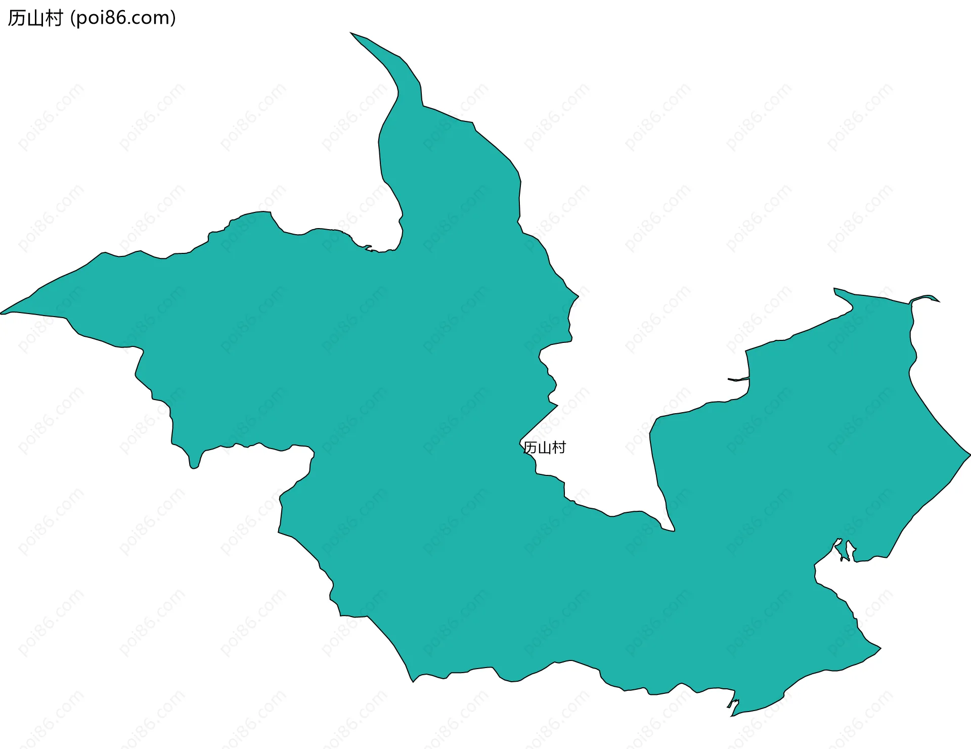 历山村边界地图