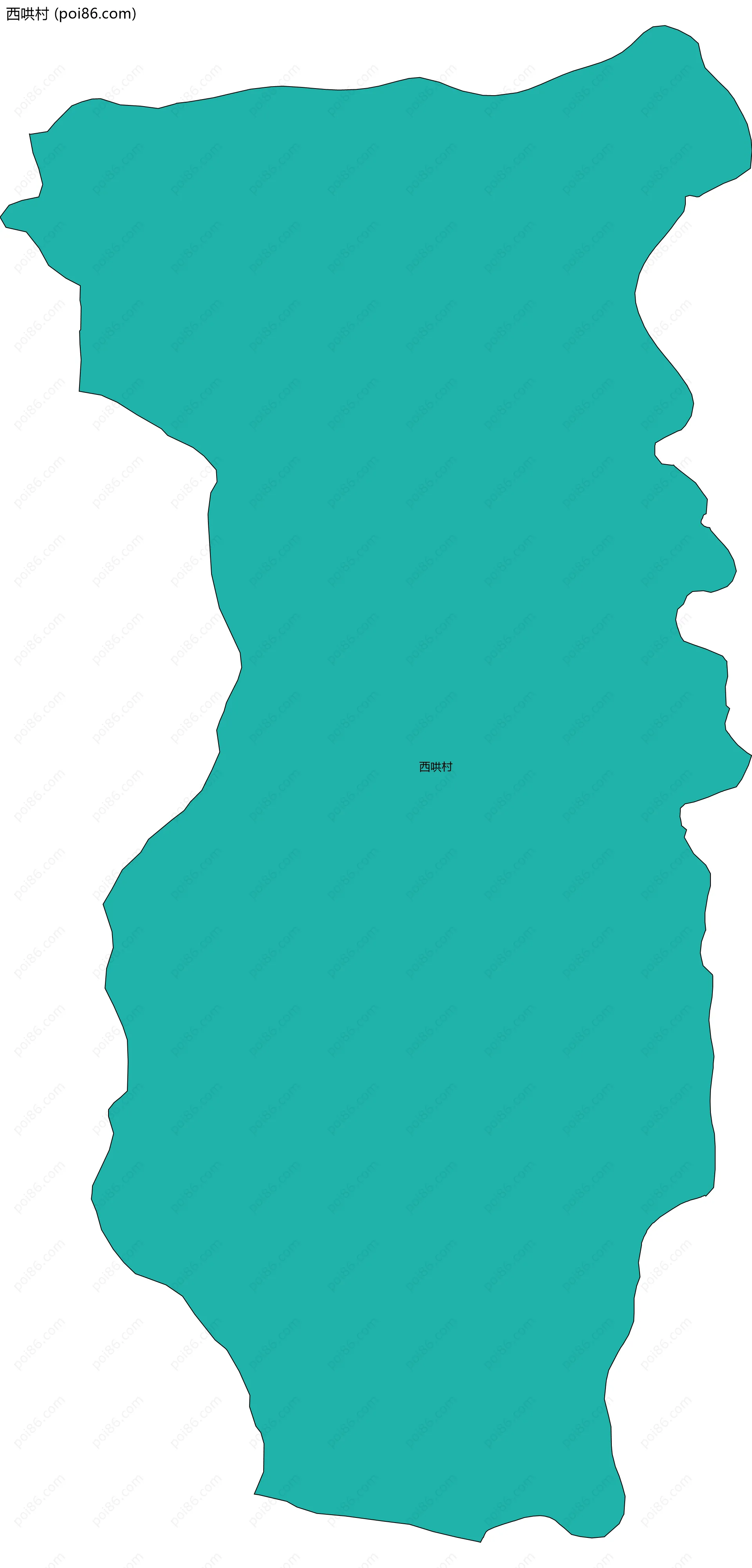 西哄村边界地图