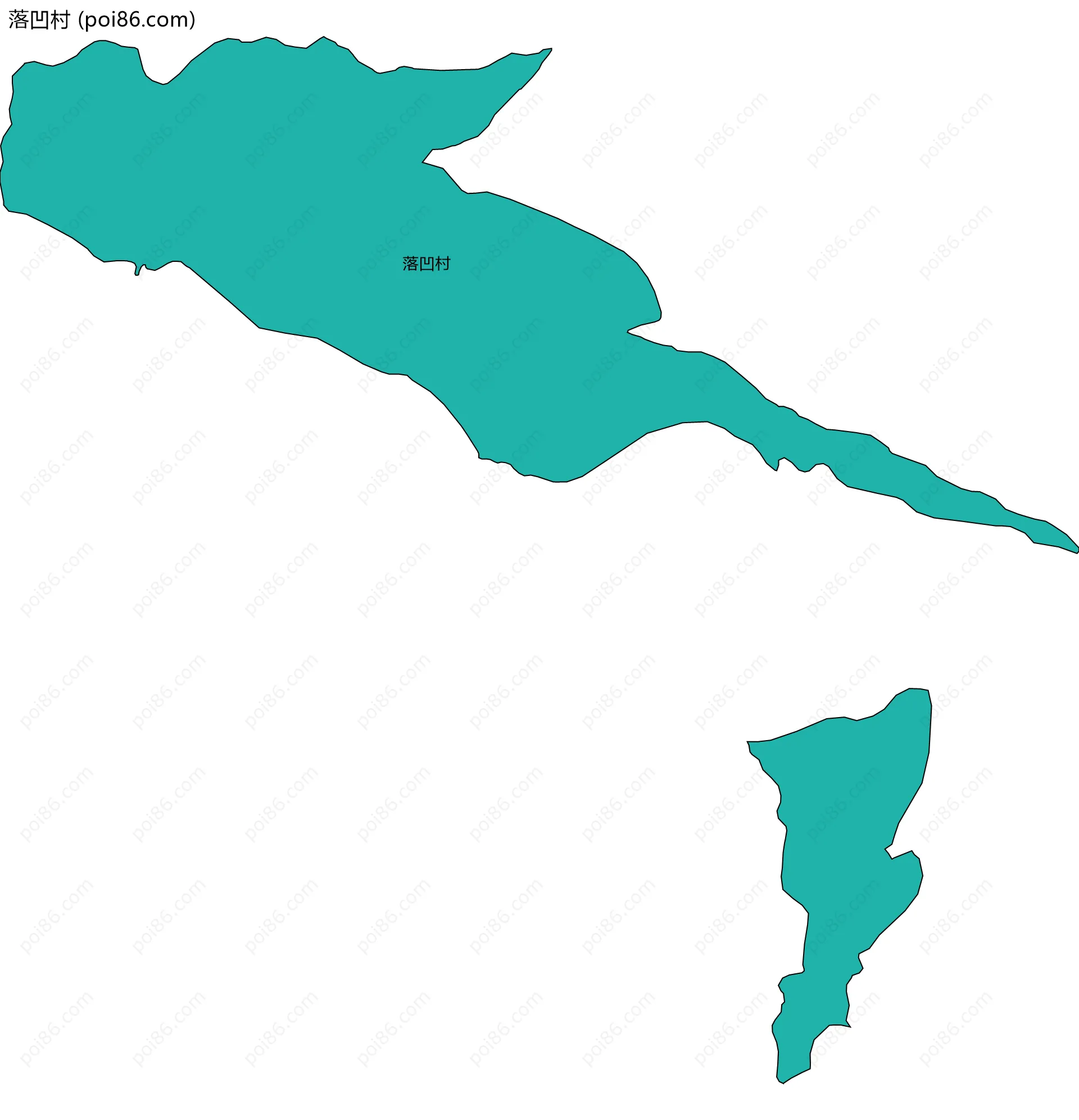 落凹村边界地图