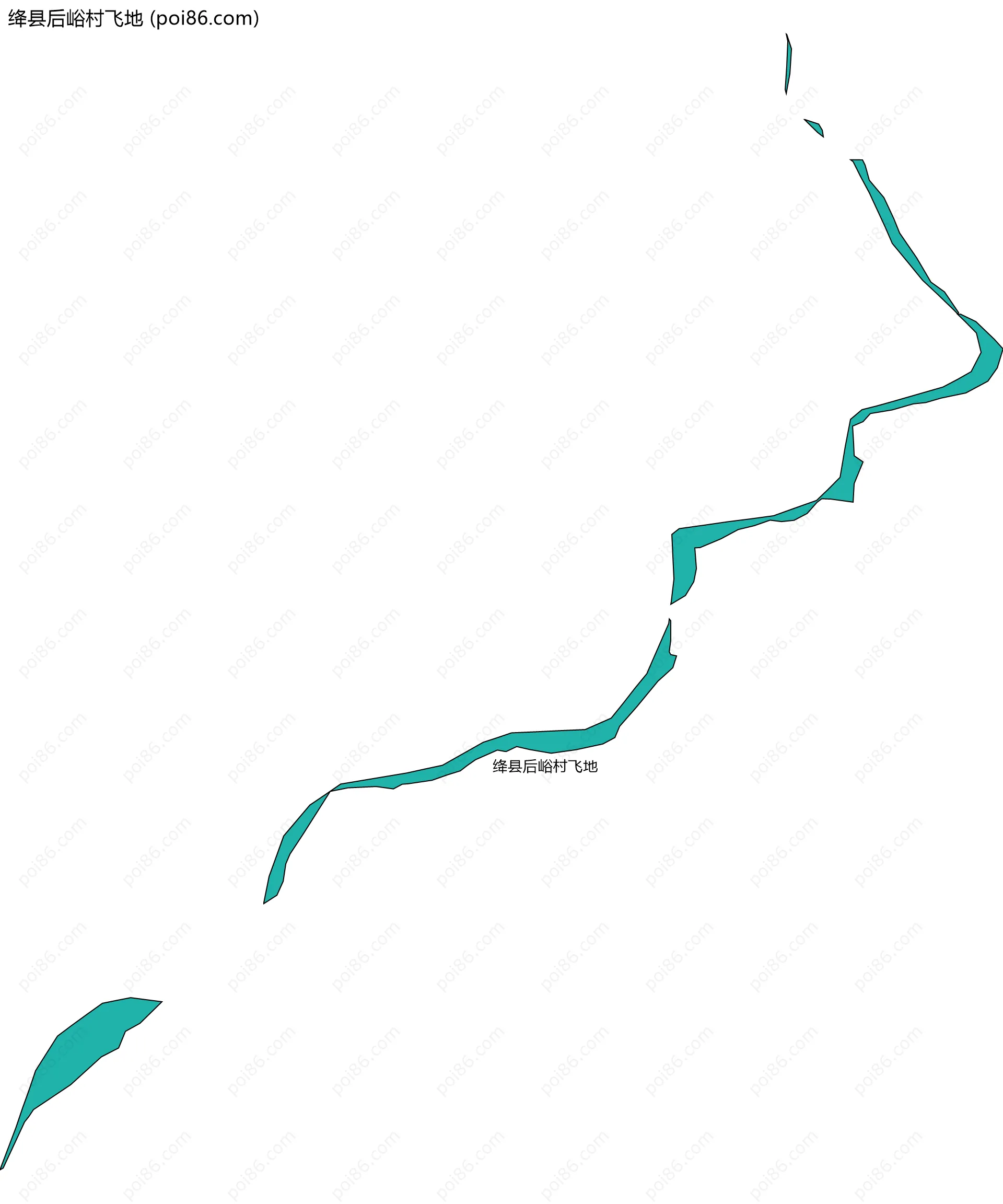 绛县后峪村飞地边界地图