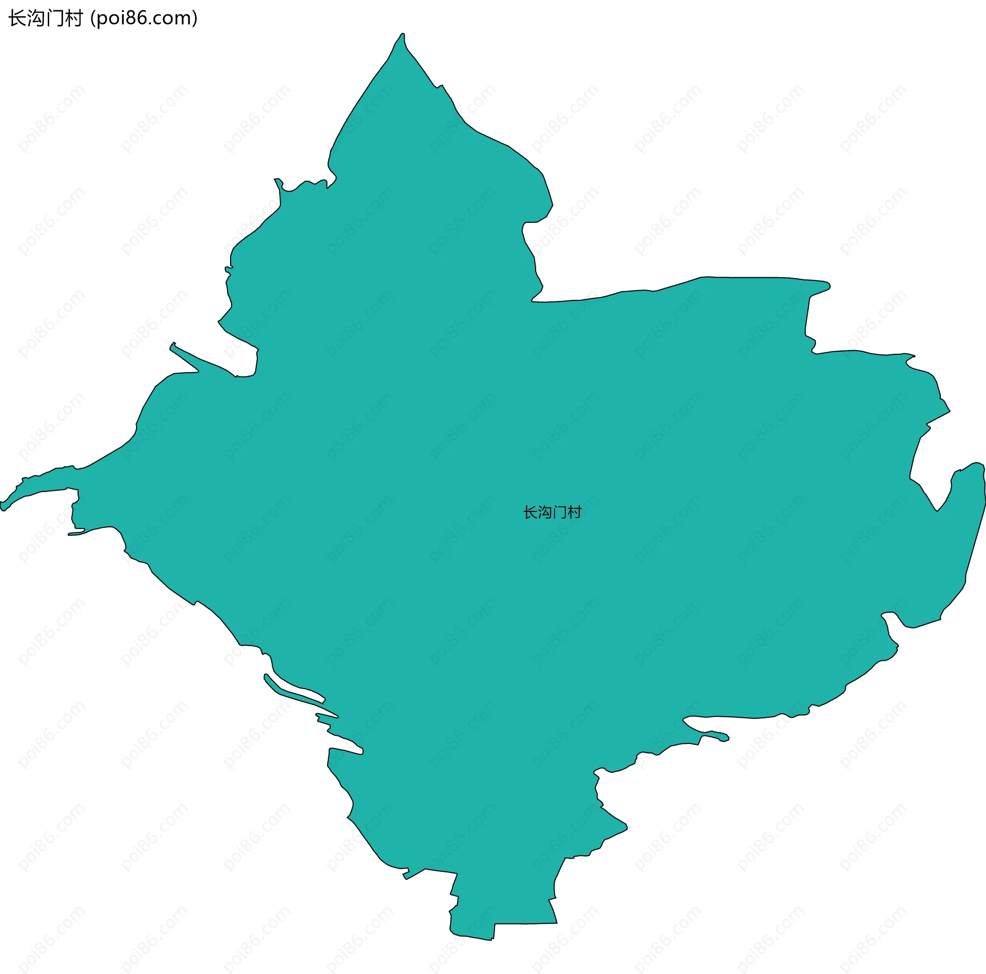 长沟门村边界地图