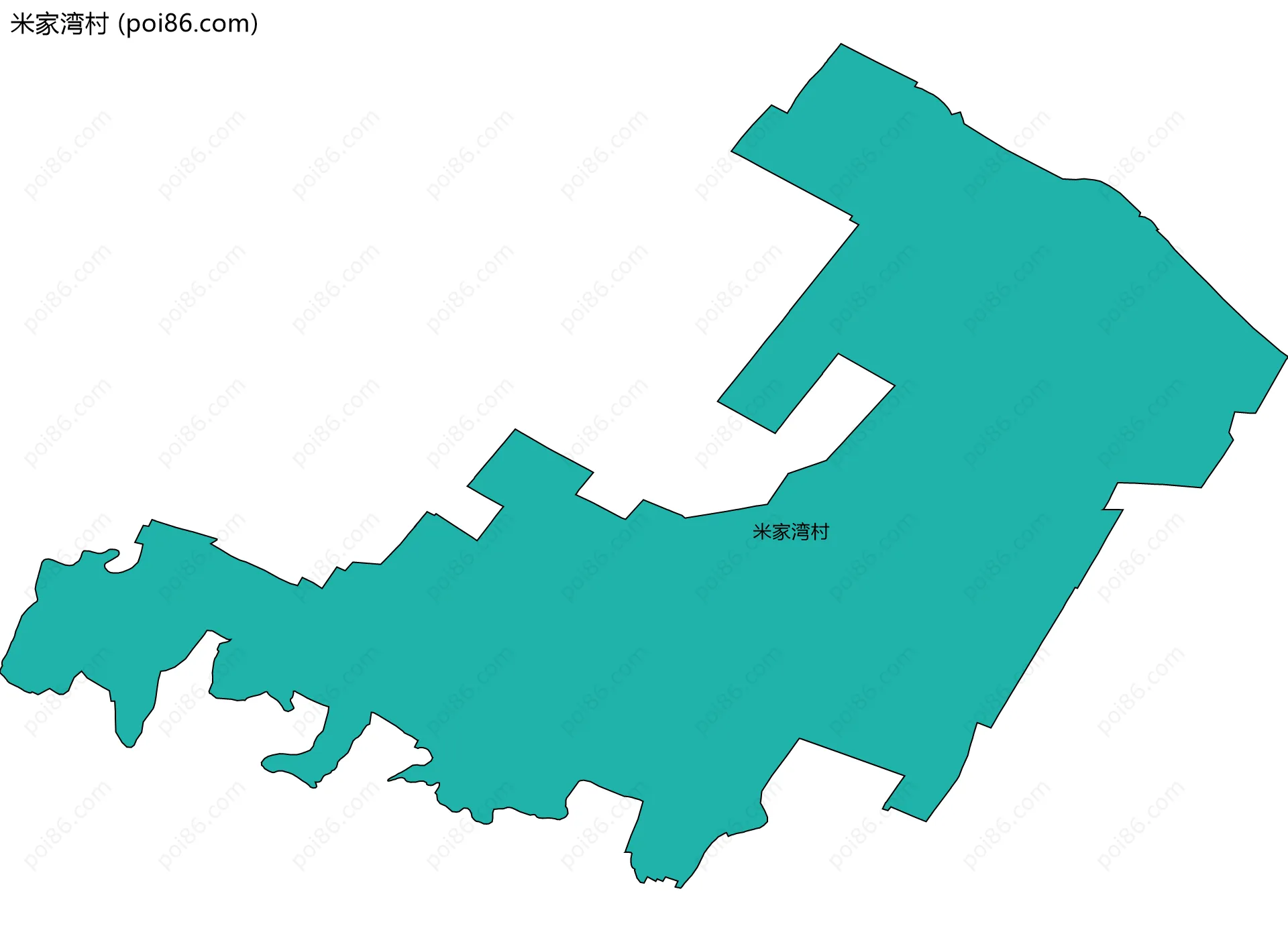 米家湾村边界地图