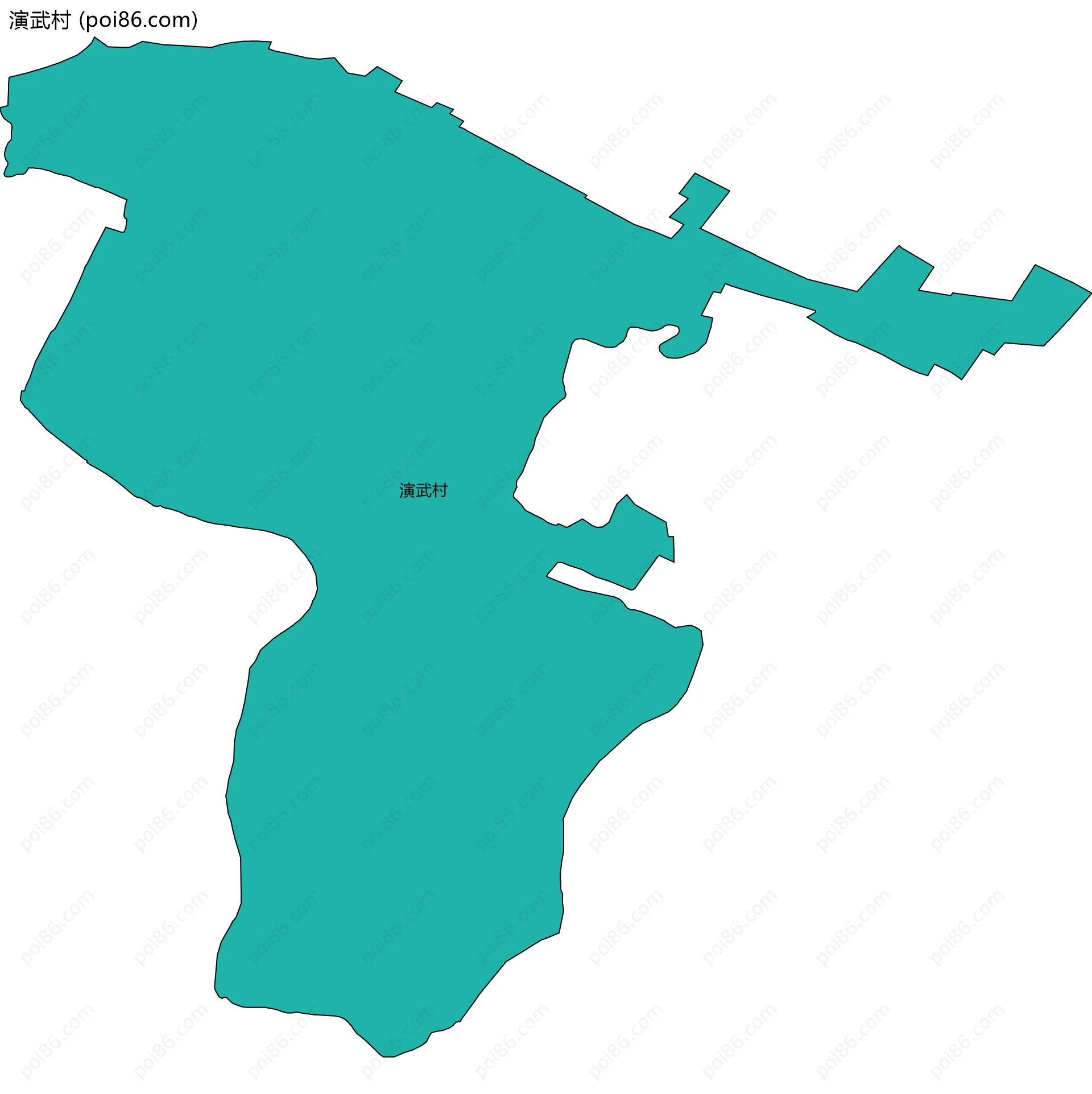 演武村边界地图